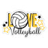 Love Volleyball Custom Color Title 4x6 Fully-Assembled Laser Cut Scrapbook Embellishment by SSC Laser Designs