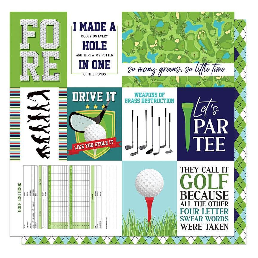 Golf I Like Big Putts (2) - 12 x 12 Pages, Fully-Assembled & Hand-Crafted  3D Scrapbook Premade by SSC Designs