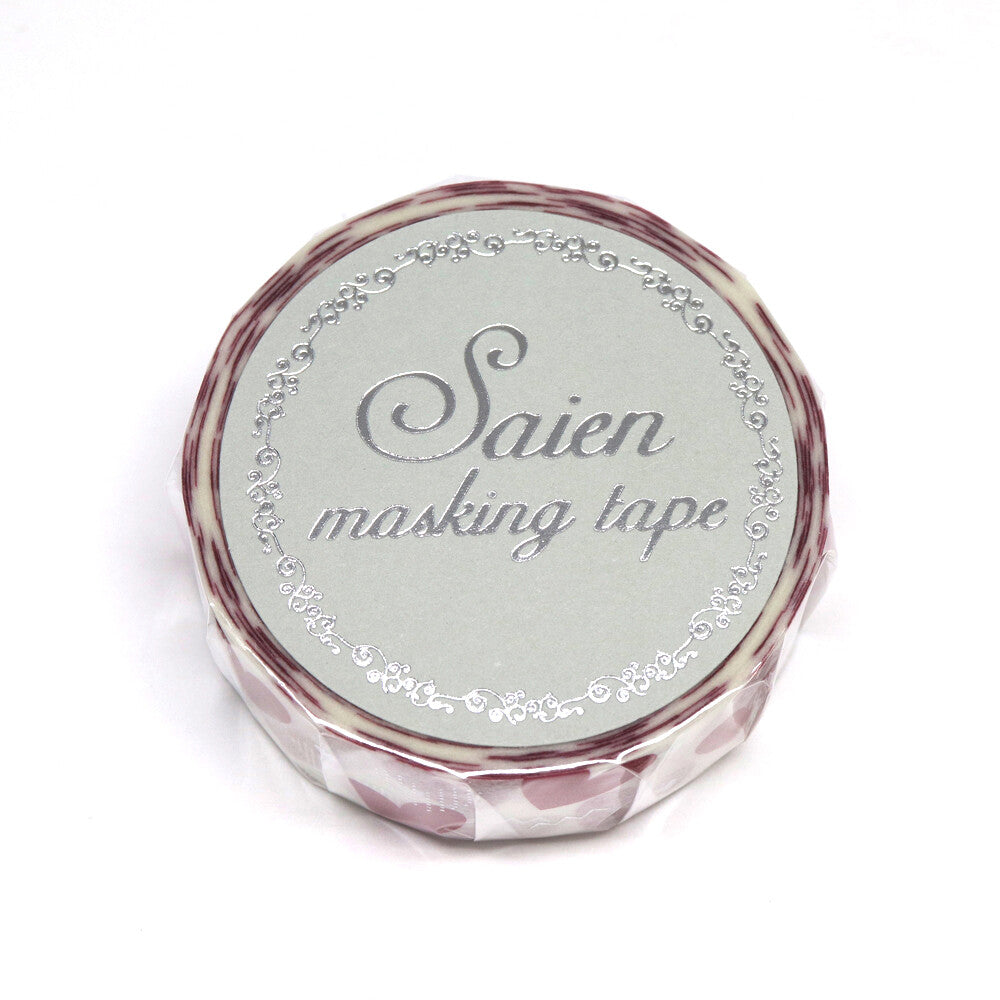 Be Mine, Valentine Collection  Hearts Silver Foil Decorative Washi Tape - 15mm x 7m