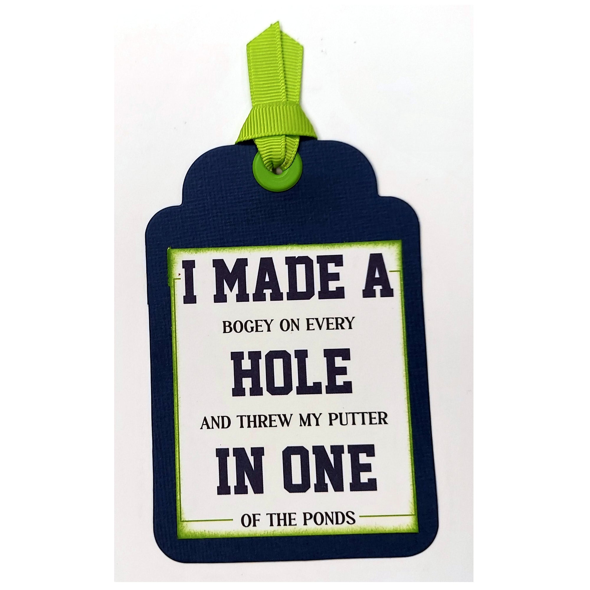 I Made A Hole In One Tag 3 x 5 Coordinating Scrapbook Tag Embellishment by SSC Designs