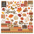 Autumn Junque Collection 12 x 12 Scrapbook Sticker Sheet by Photo Play Paper