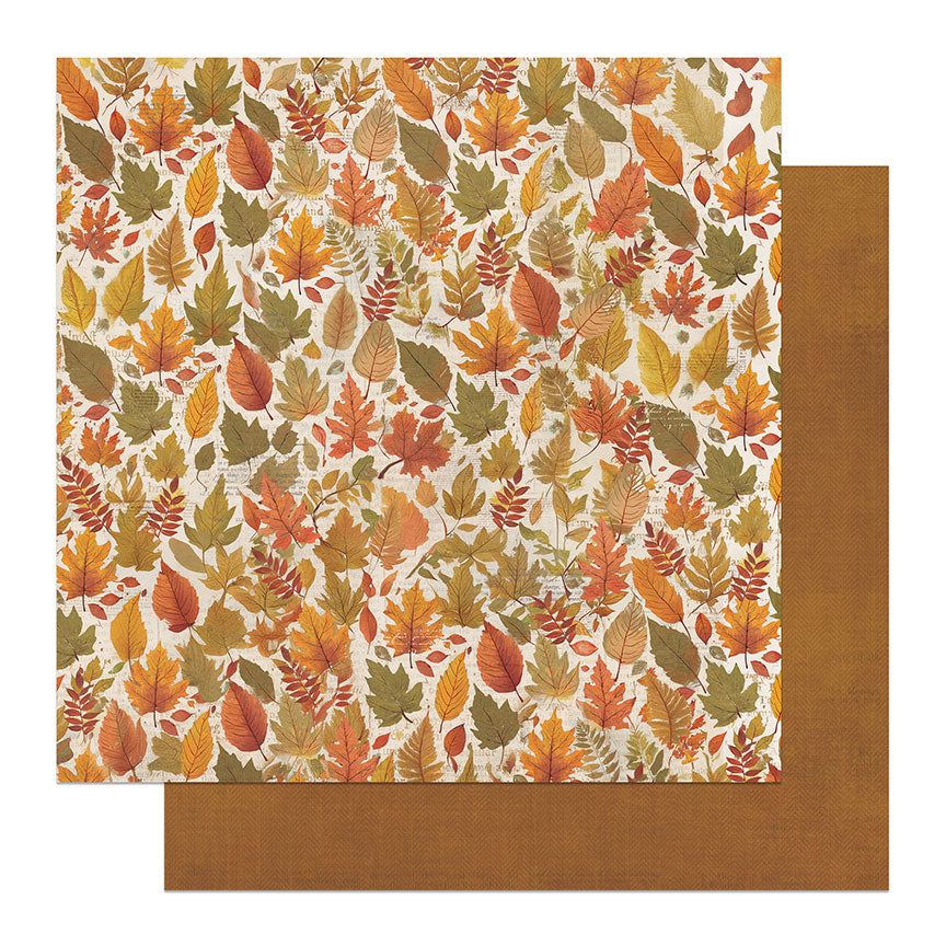 Autumn Junque Collection Fall Leaves 12 x 12 Double-Sided Scrapbook Paper by Photo Play Paper