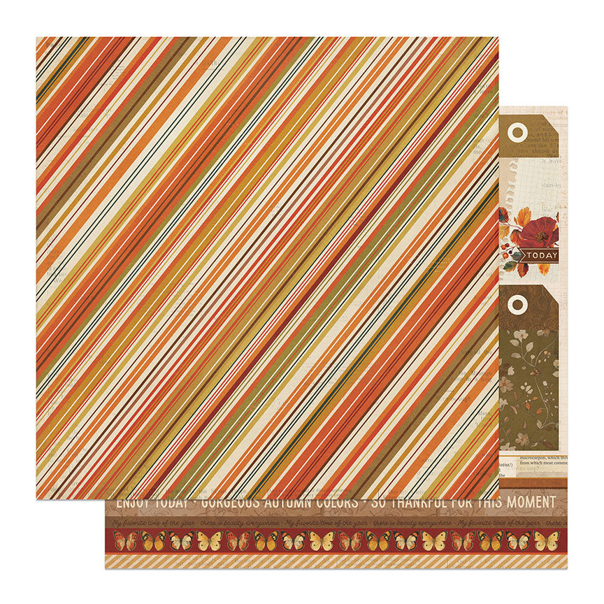 Autumn Junque Collection Autumn Colors 12 x 12 Double-Sided Scrapbook Paper by Photo Play Paper