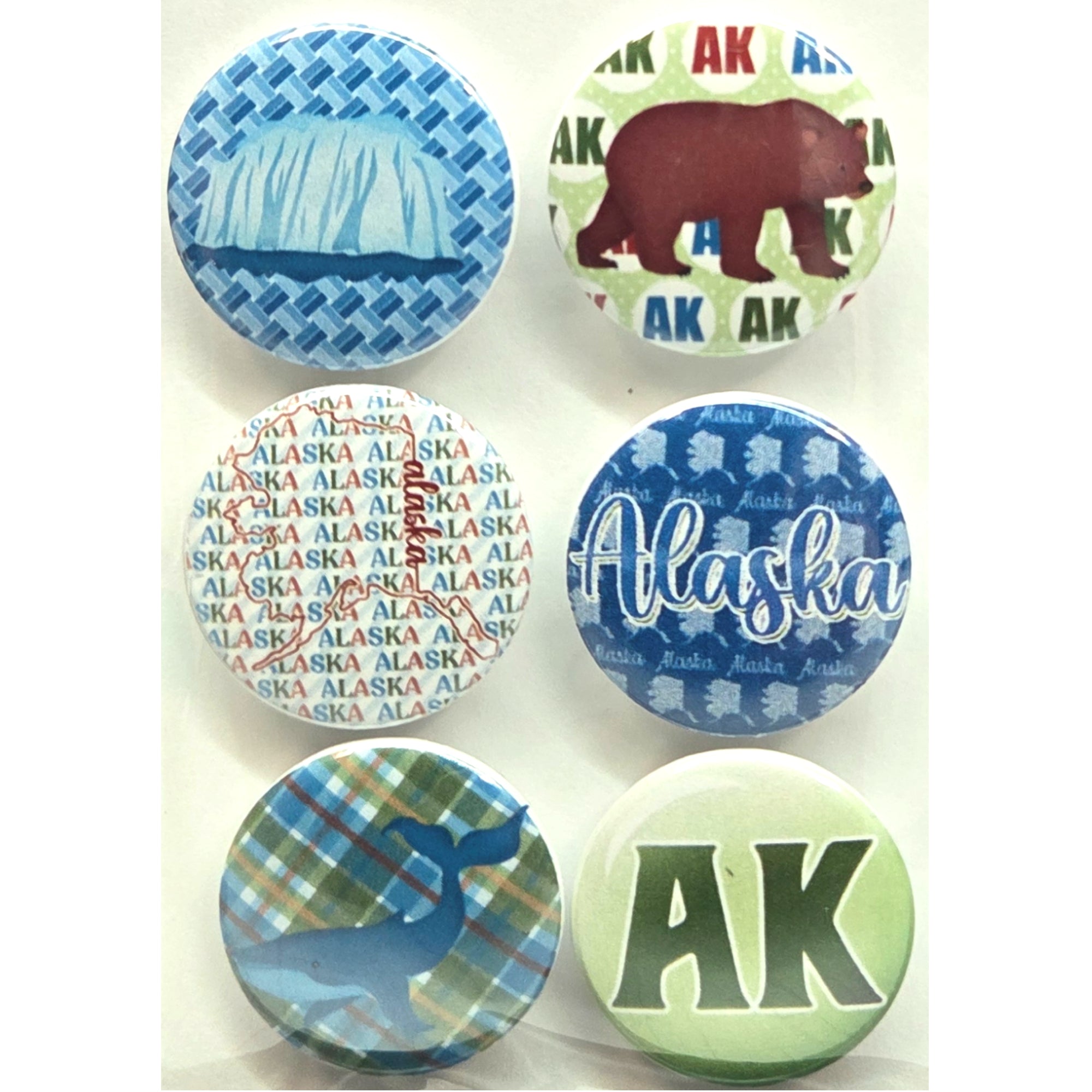 Alaska Collection Button Bubbles 1" Self-Adhesive Scrapbook Embellishments by MH Flair & More