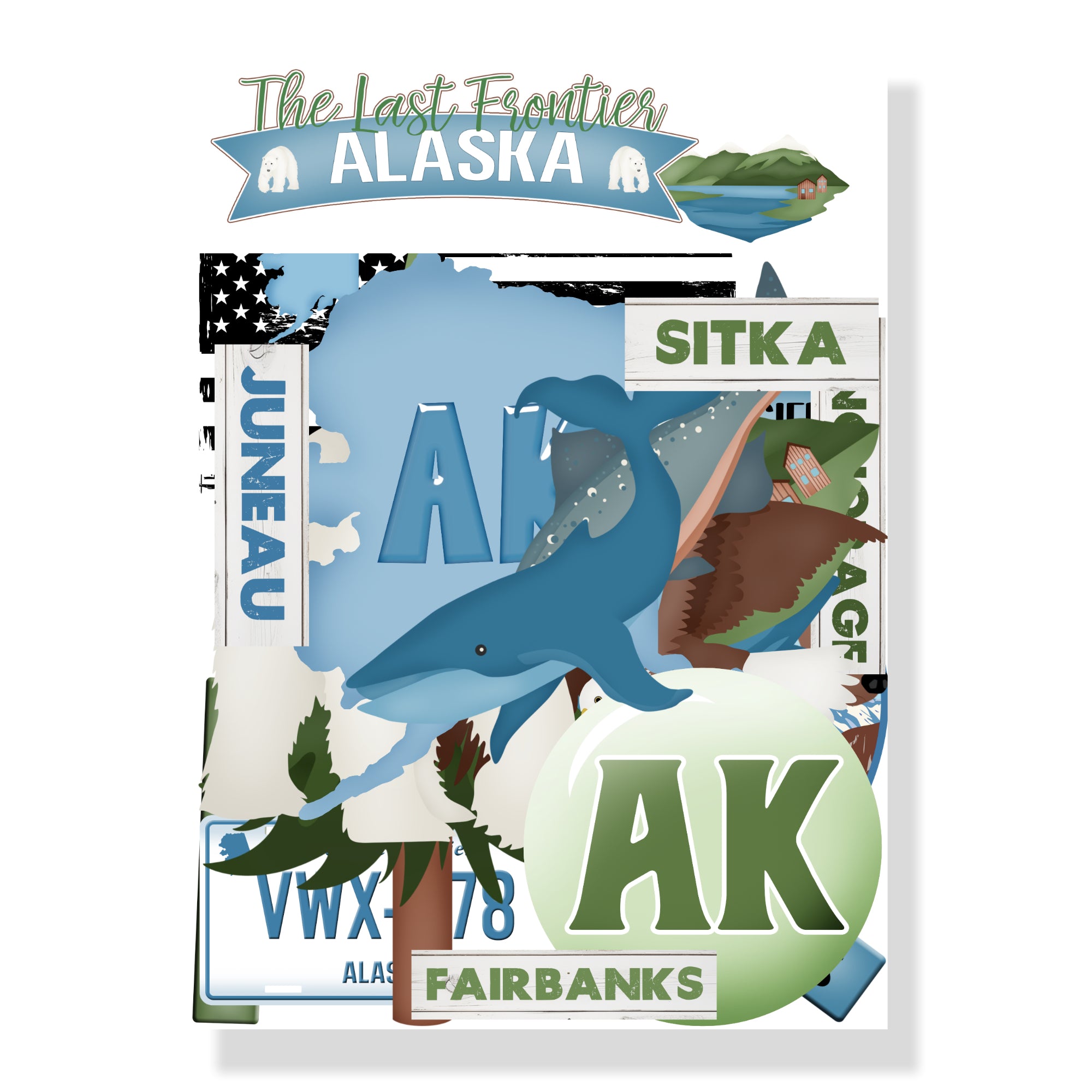 Alaska Collection Laser Cut Scrapbook Ephemera Embellishments by SSC Designs