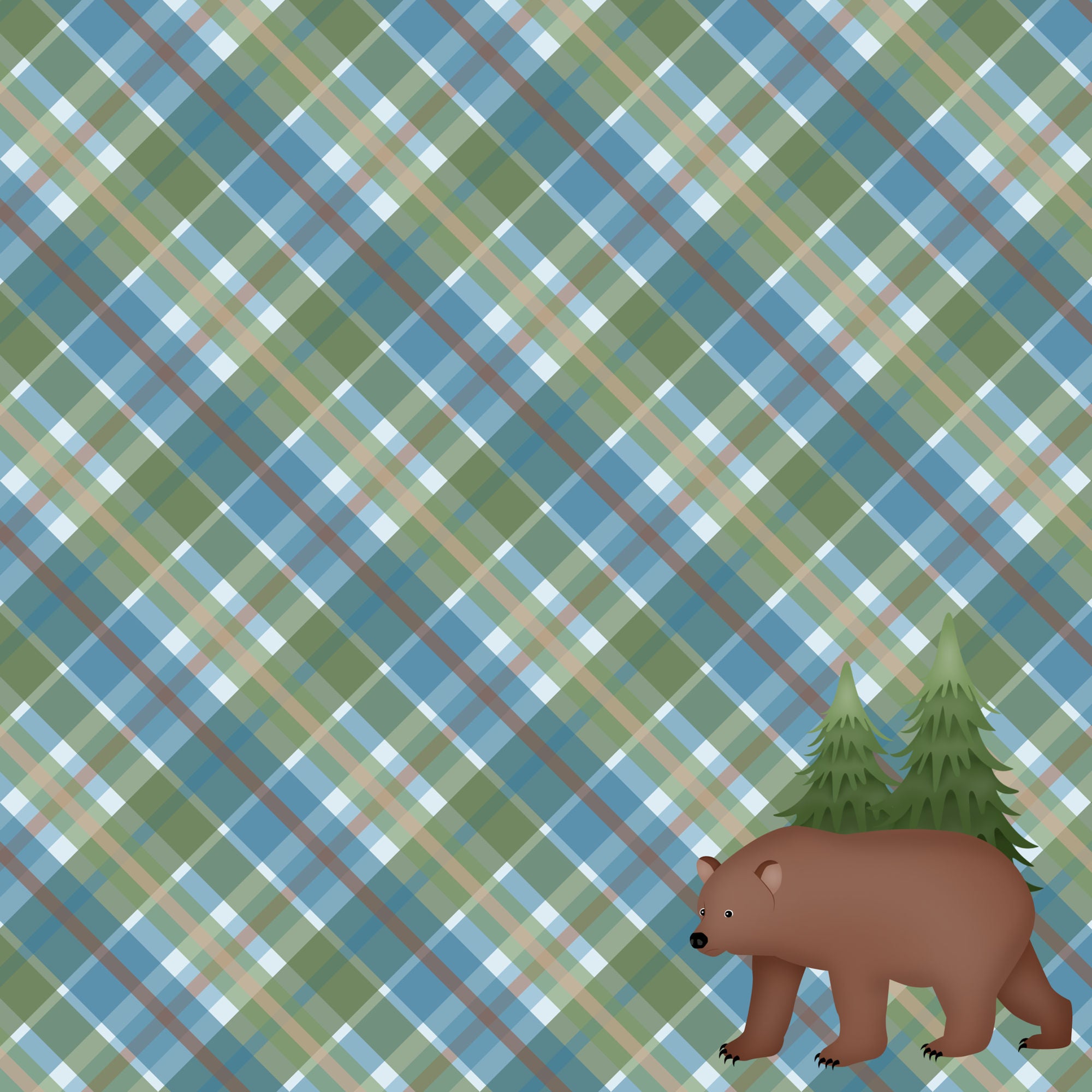 Alaska Collection Alaska State Shape 12 x 12 Double-Sided Scrapbook Paper by SSC Designs