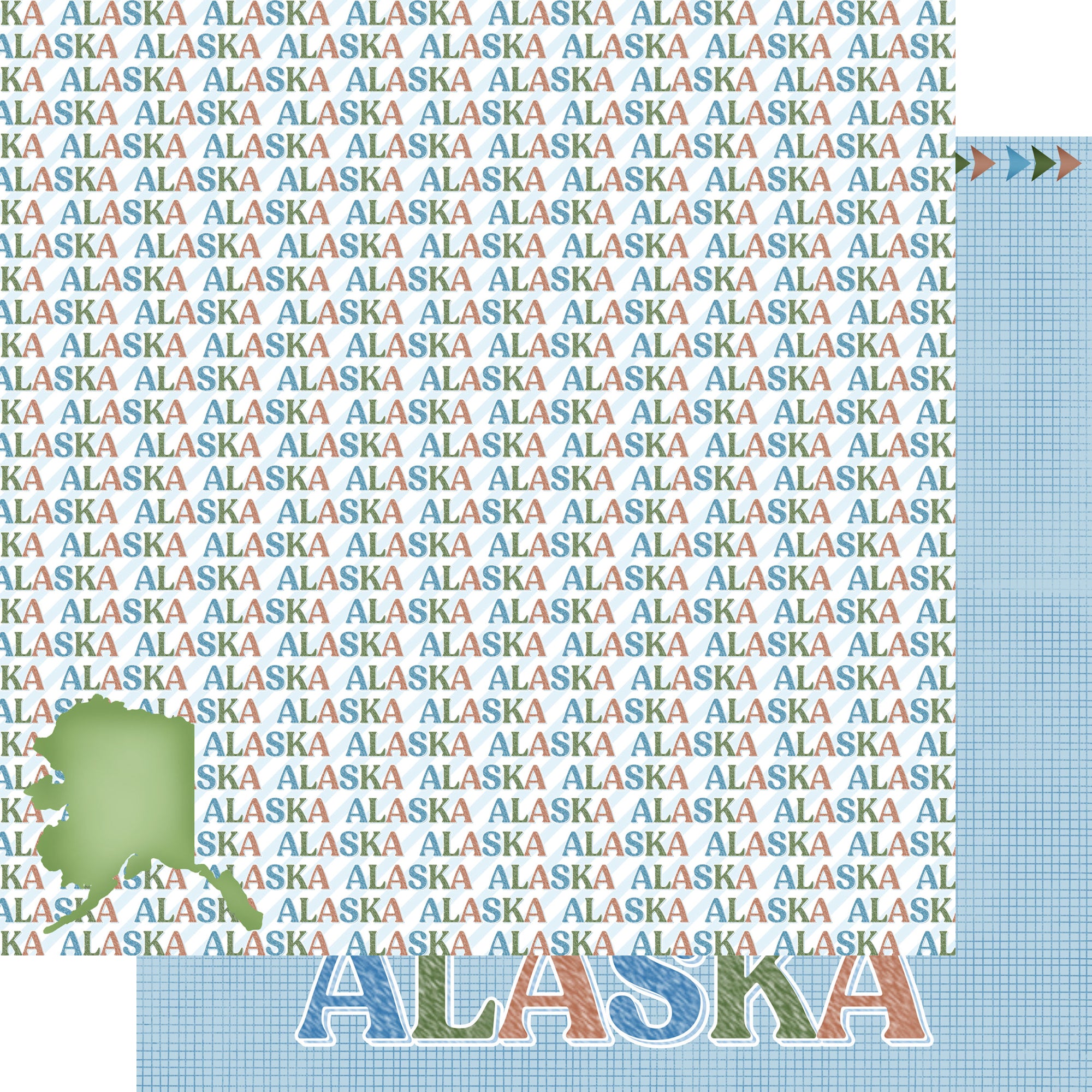 Alaska Collection Alaska Sightseeing 12 x 12 Double-Sided Scrapbook Paper by SSC Designs