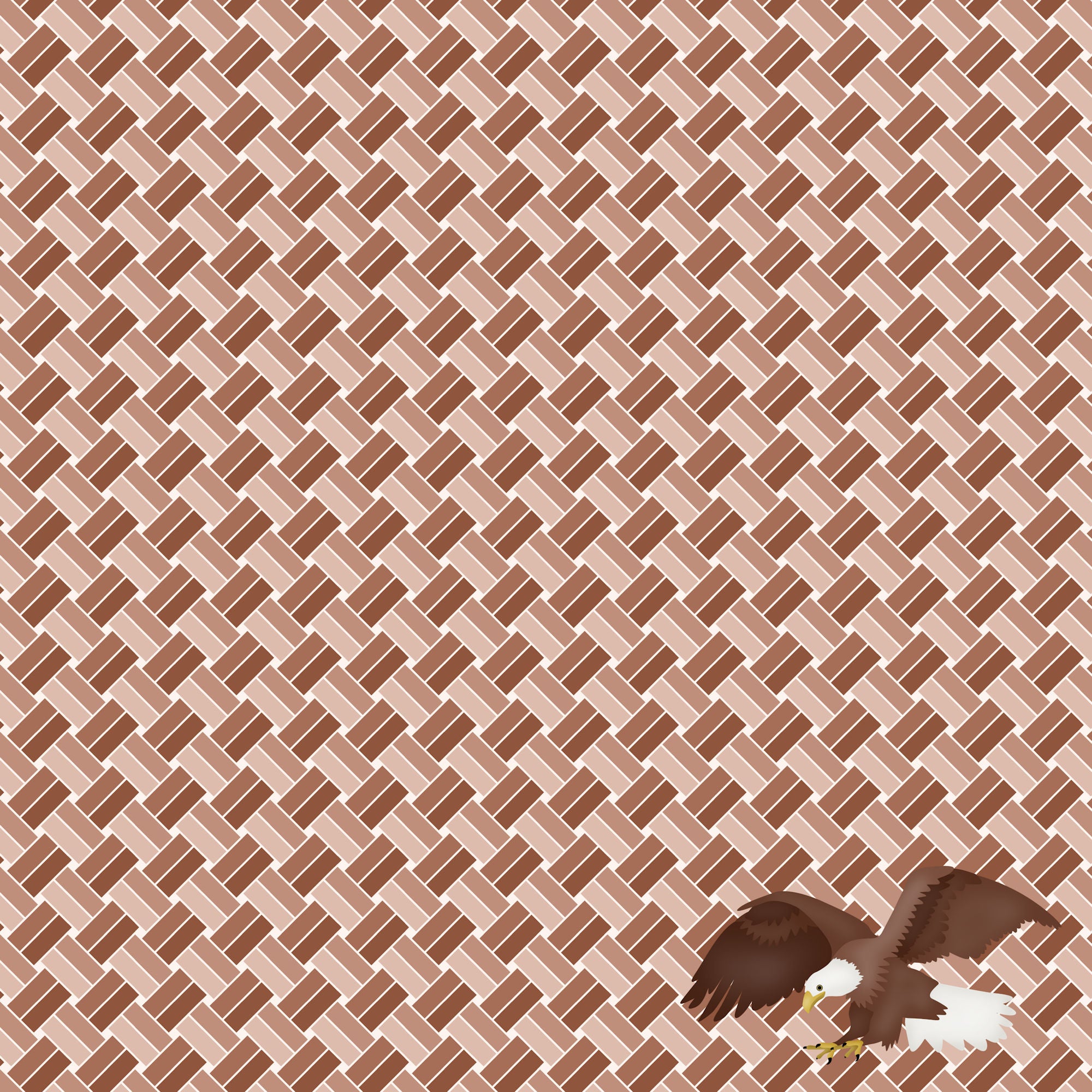 Alaska Collection Alaskan Bald Eagle 12 x 12 Double-Sided Scrapbook Paper by SSC Designs
