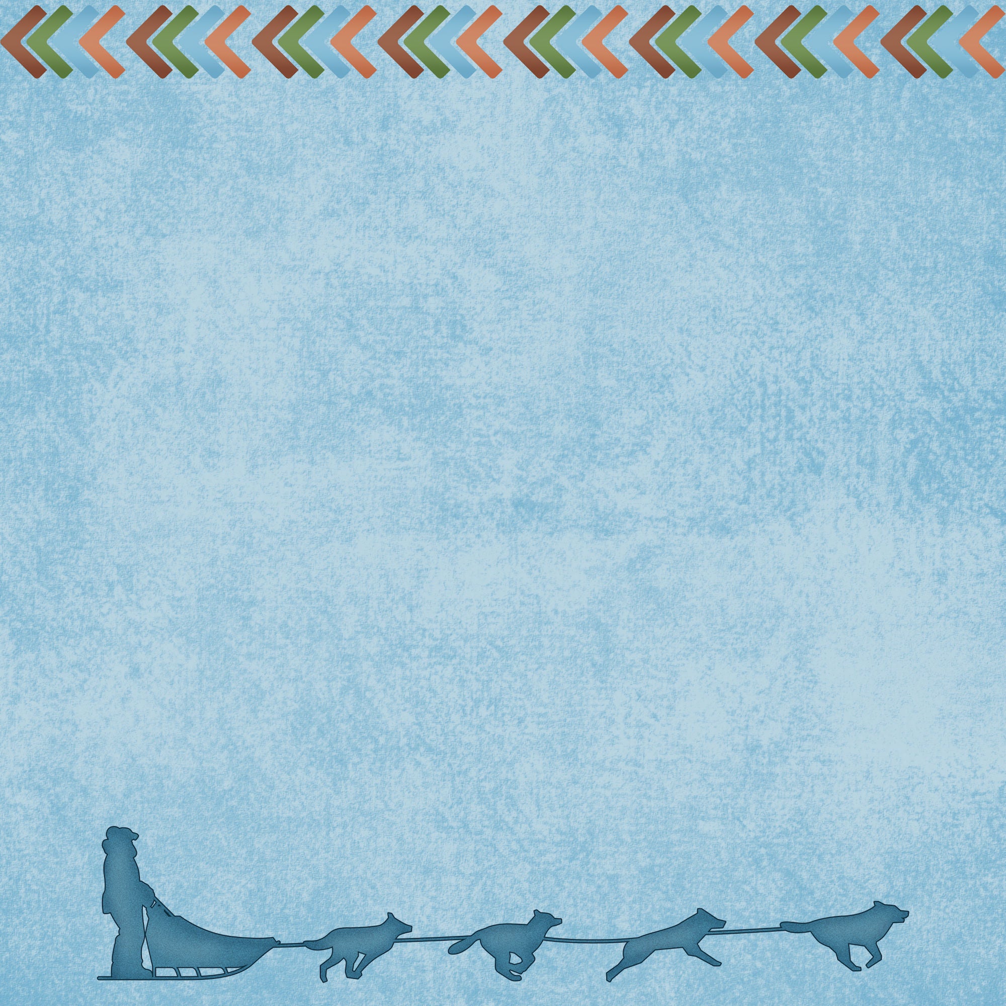 Alaska Collection Dog Sledding 12 x 12 Double-Sided Scrapbook Paper by SSC Designs