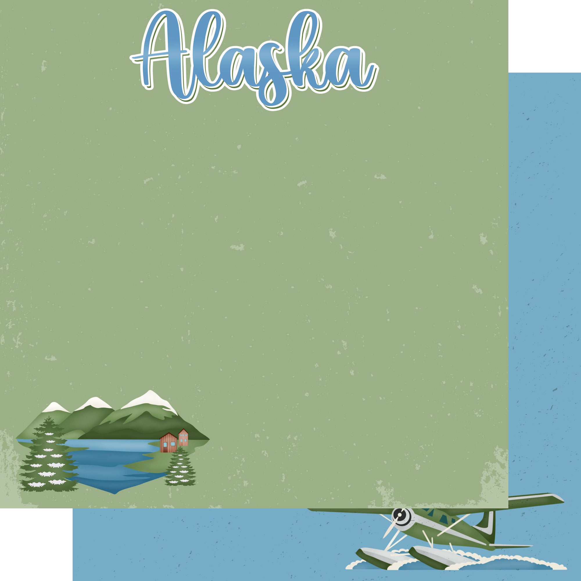 Alaska Collection Flightseeing 12 x 12 Double-Sided Scrapbook Paper by SSC Designs