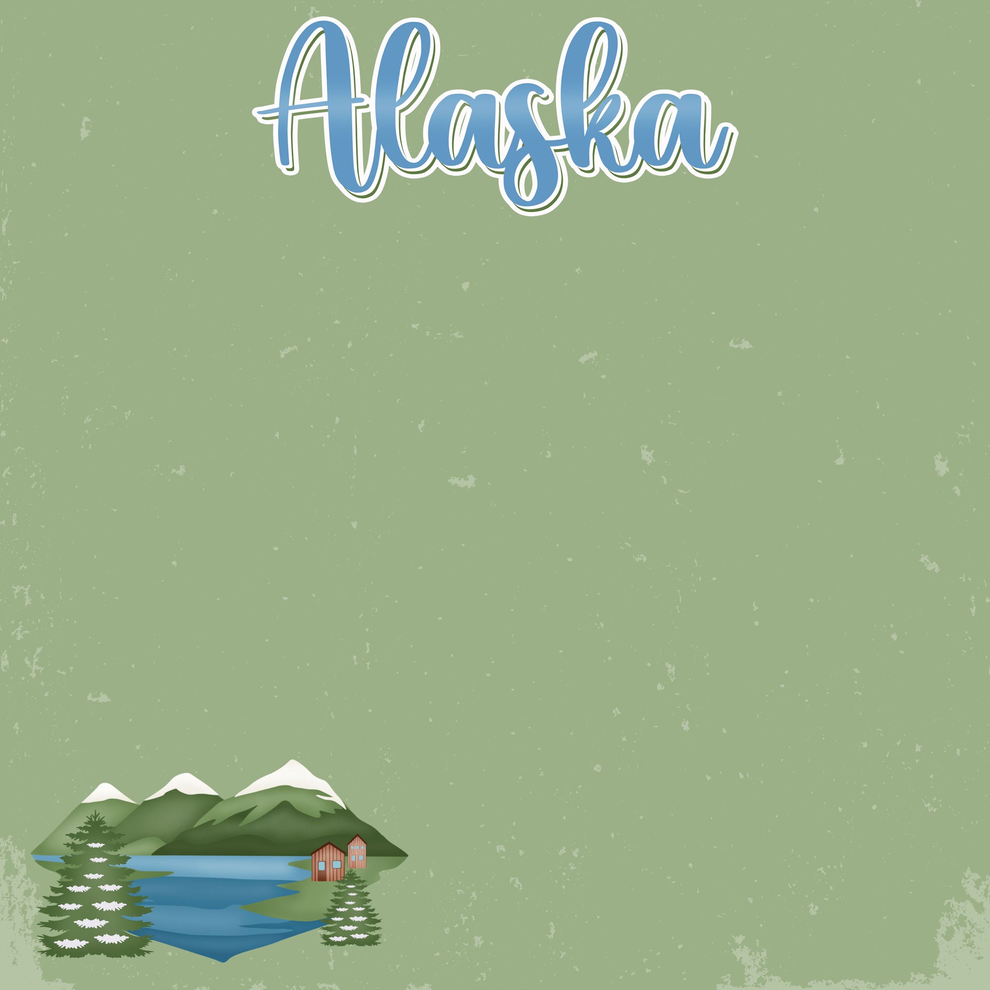Alaska Collection Flightseeing 12 x 12 Double-Sided Scrapbook Paper by SSC Designs