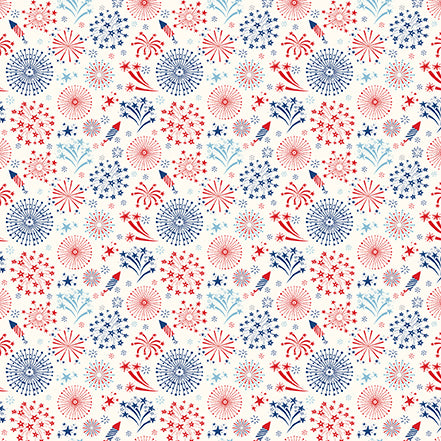 America Collection Celebrate Fireworks 12 x 12 Double-Sided Scrapbook Paper by Echo Park Paper