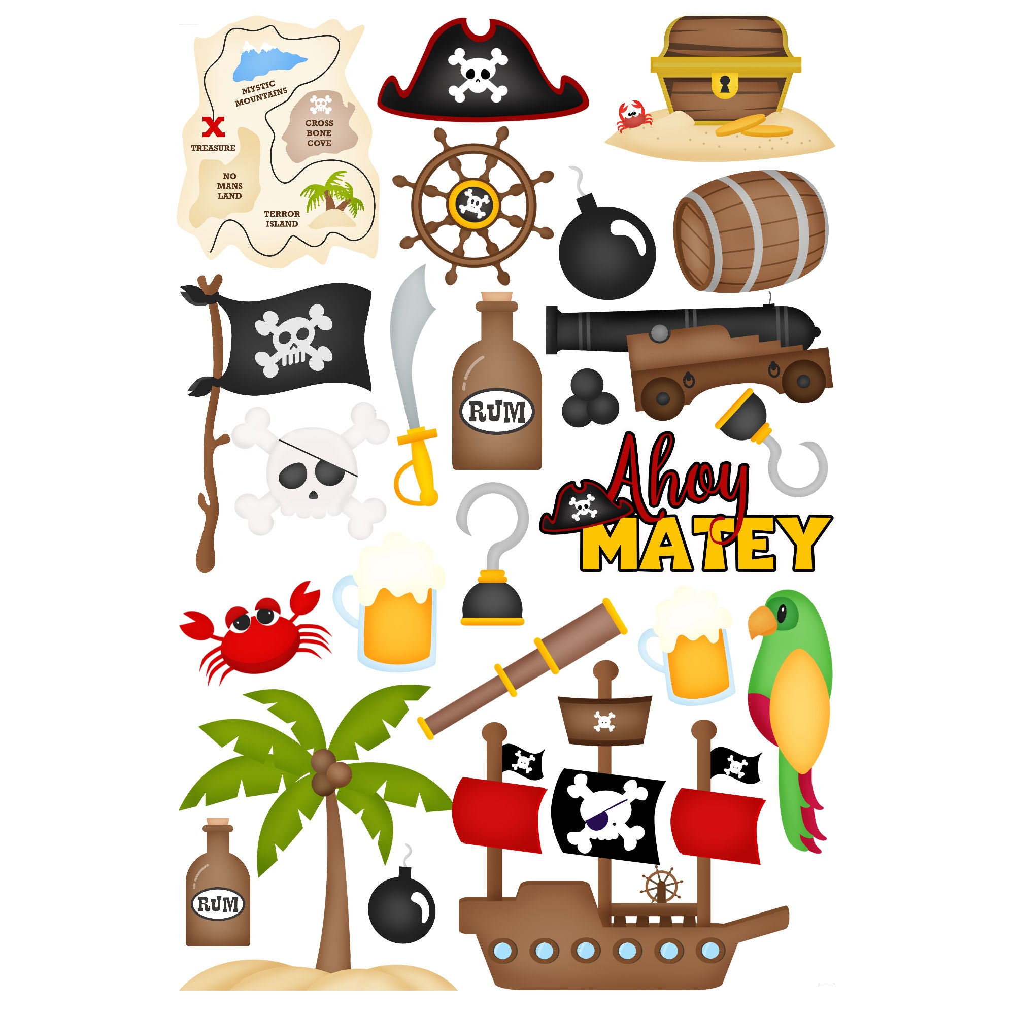 Ahoy Matey 12 x 12 Scrapbook Paper & Embellishment Kit by SSC Designs
