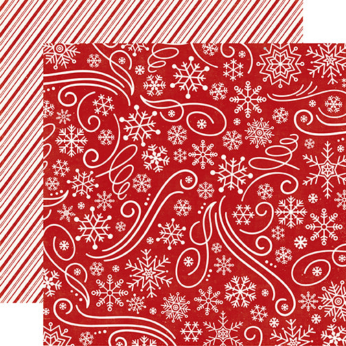 A Perfect Christmas Collection Snowflake Swirl 12 x 12 Double-Sided Scrapbook Paper by Echo Park Paper