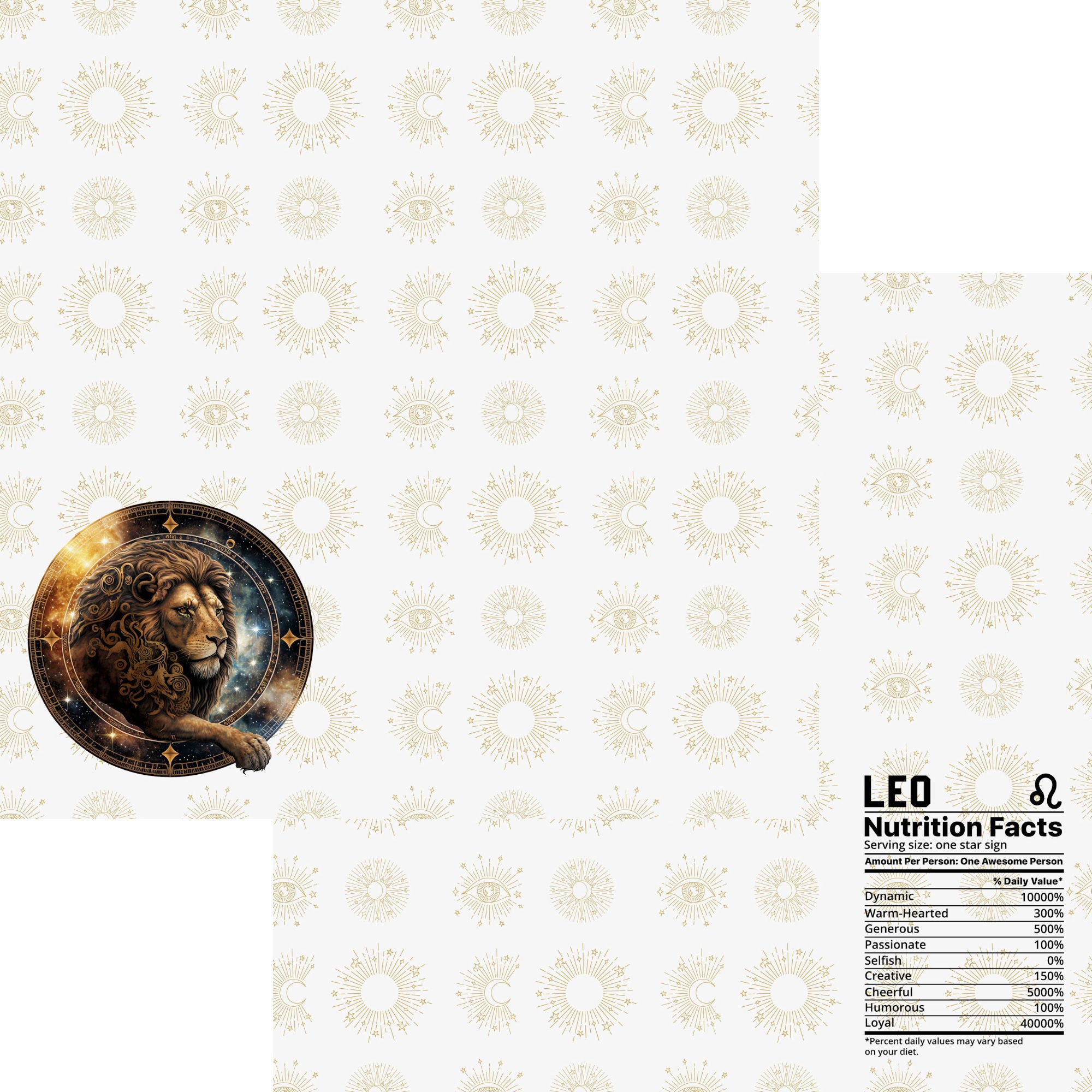 Astrology Collection Leo 12 x 12 Double-Sided Scrapbook Paper by SSC Designs