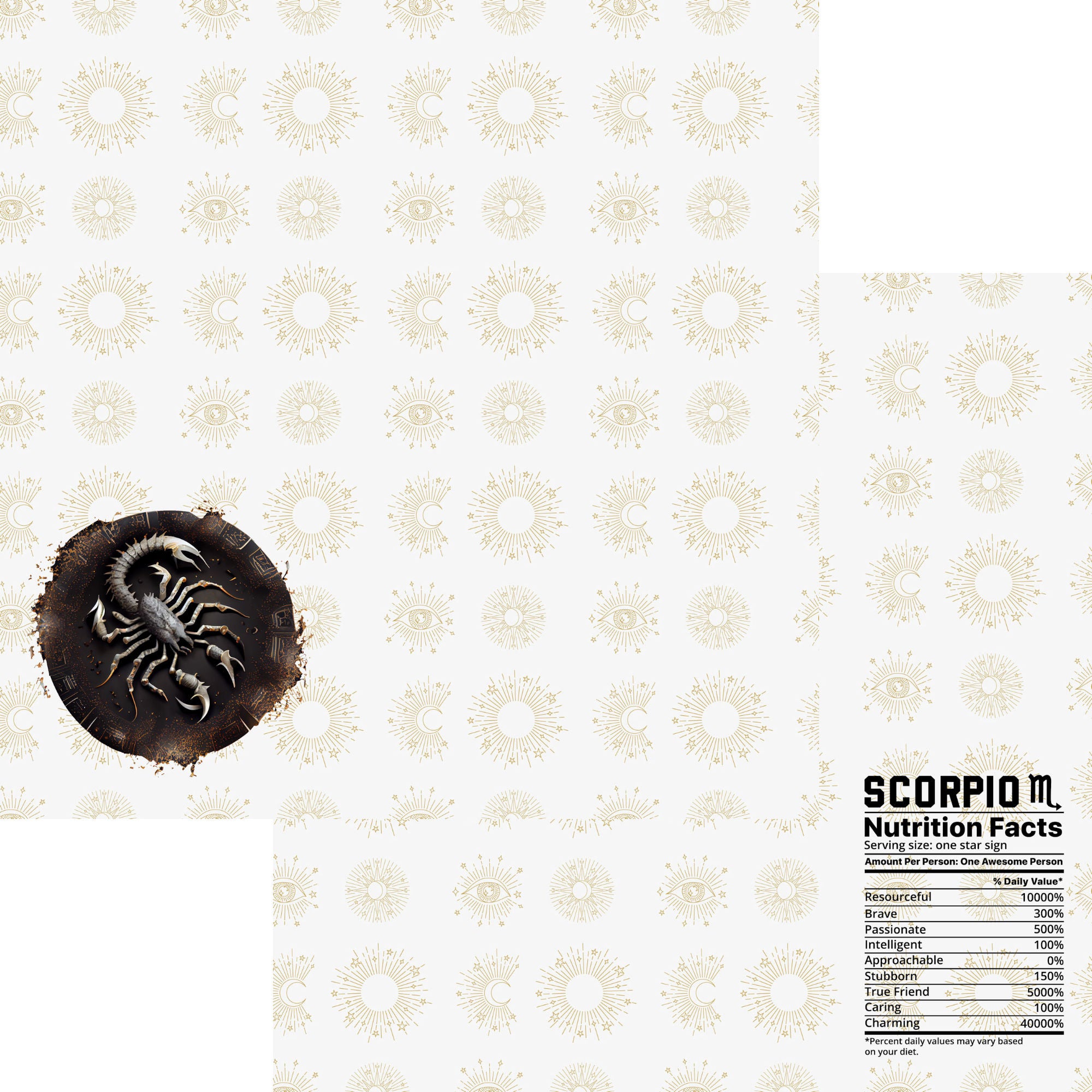 Astrology Collection Scorpio 12 x 12 Double-Sided Scrapbook Paper by SSC Designs