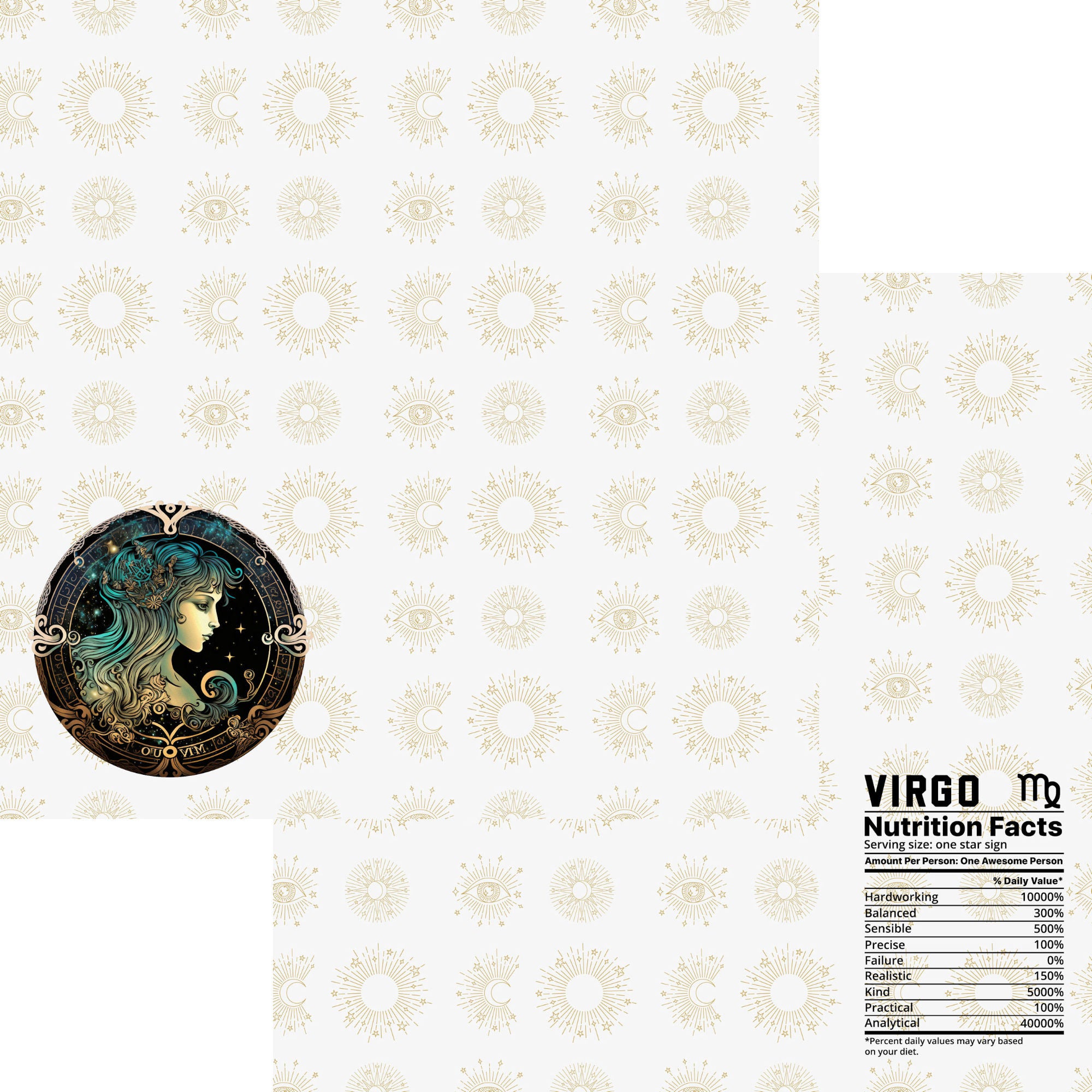 Astrology Collection Virgo 12 x 12 Double-Sided Scrapbook Paper by SSC Designs