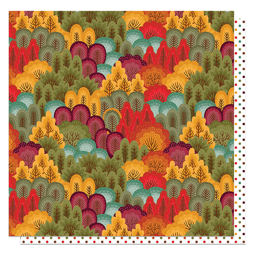 Autumn Vibes Collection Crunchy Leaves 12 x 12 Double-Sided Scrapbook Paper by Photo Play