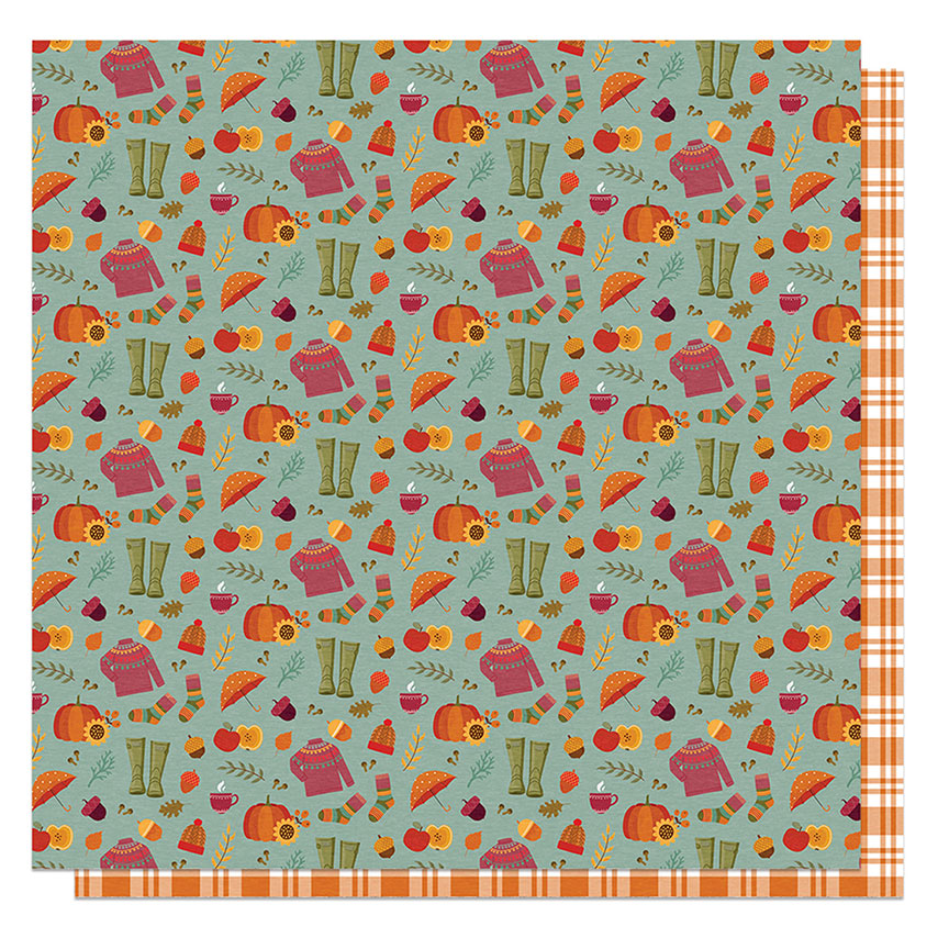 Autumn Vibes Collection Fall Frolic 12 x 12 Double-Sided Scrapbook Paper by Photo Play
