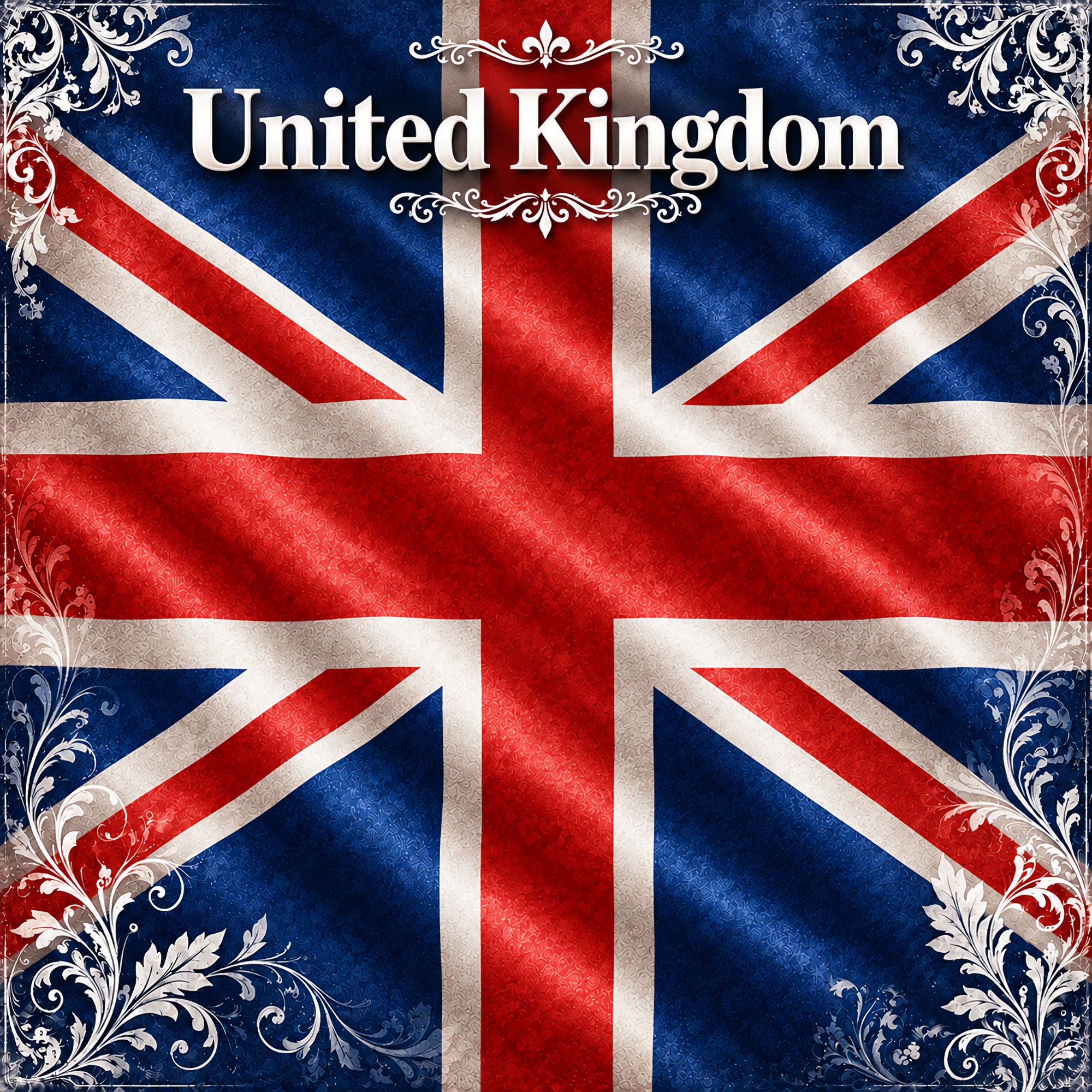 Around The World Collection United Kingdom Flag 12 x 12 Double-Sided Scrapbook Paper by SSC Designs