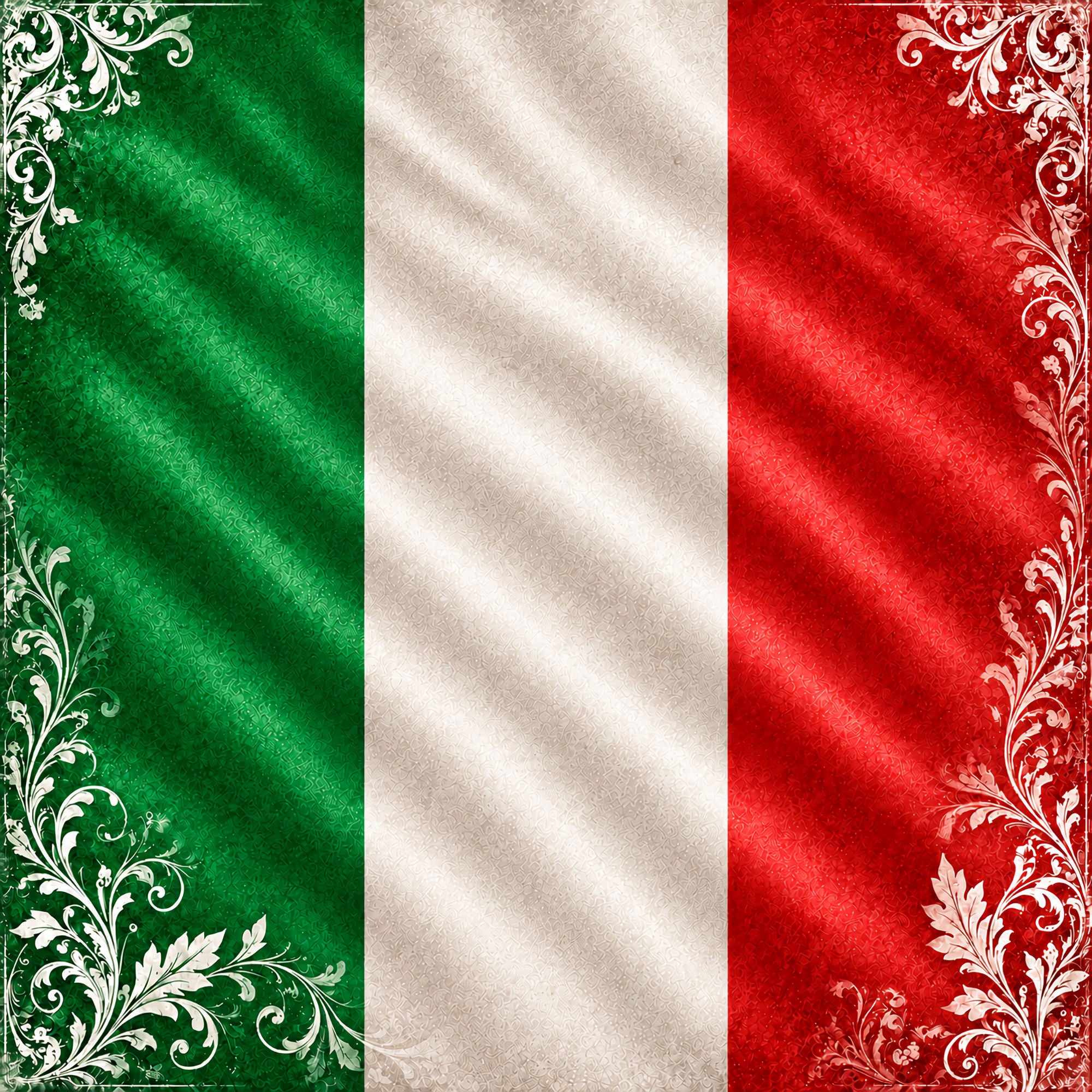 Around The World Collection Italy Flag 12 x 12 Double-Sided Scrapbook Paper by SSC Designs