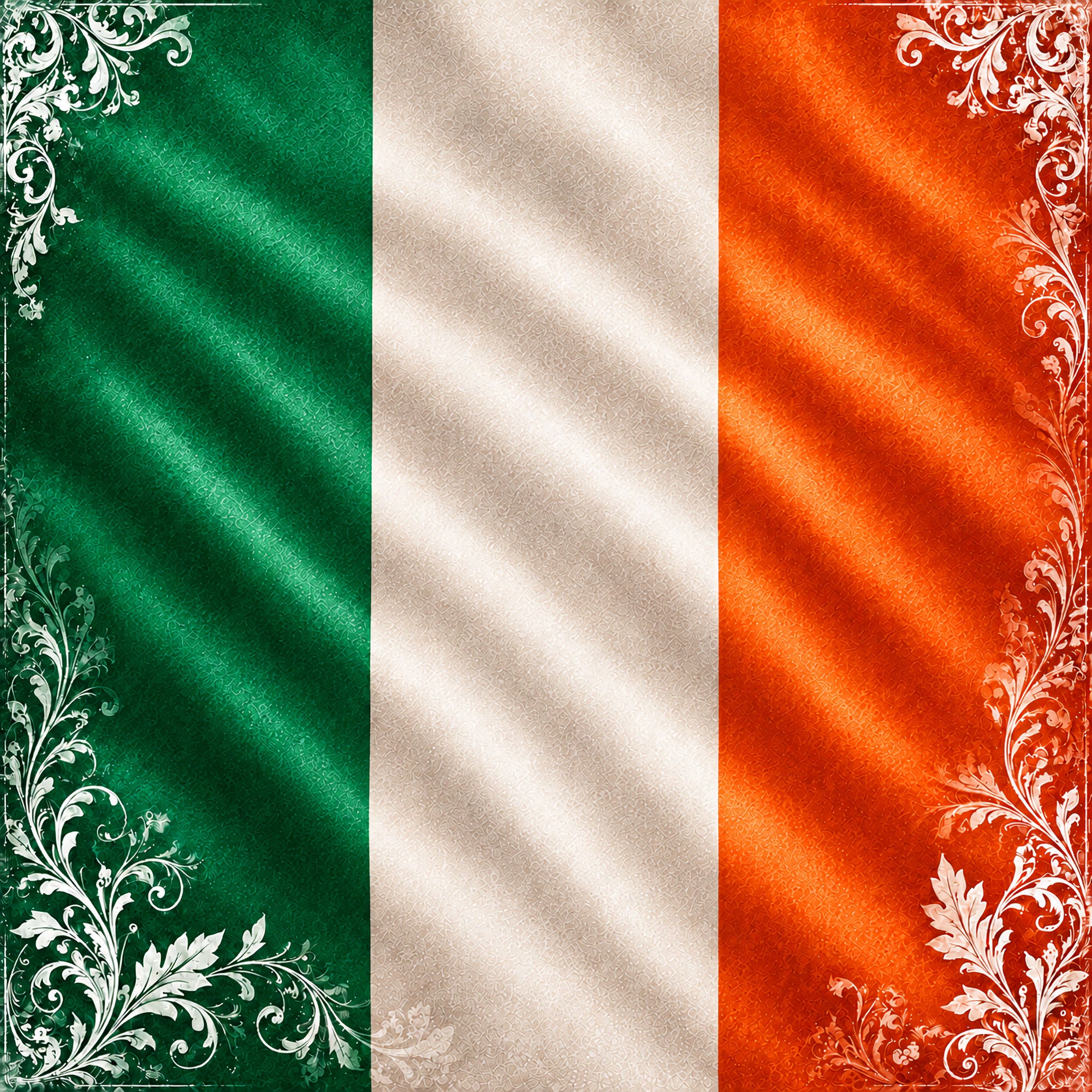 Around The World Collection Ireland Flag 12 x 12 Double-Sided Scrapbook Paper by SSC Designs