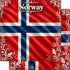 Around The World Collection Norway Flag 12 x 12 Double-Sided Scrapbook Paper by SSC Designs
