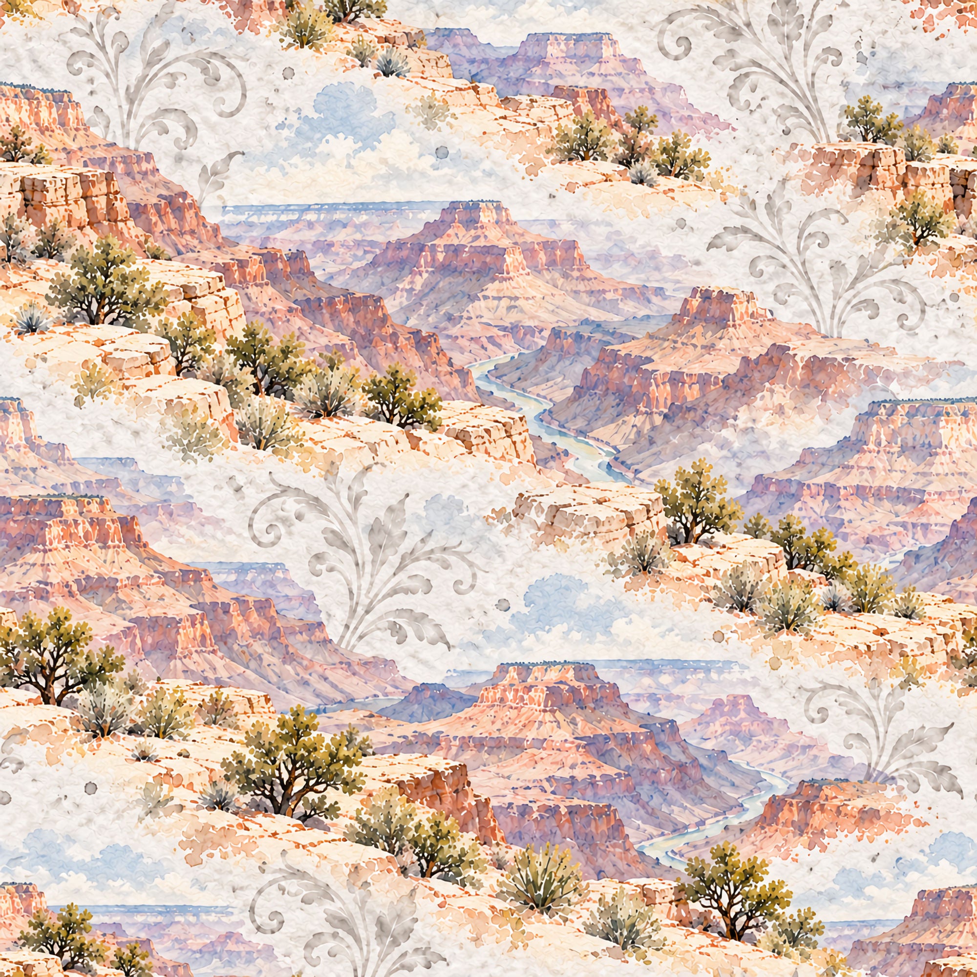 Around The World Collection Arizona Grand Canyon 12 x 12 Double-Sided Scrapbook Paper by SSC Designs