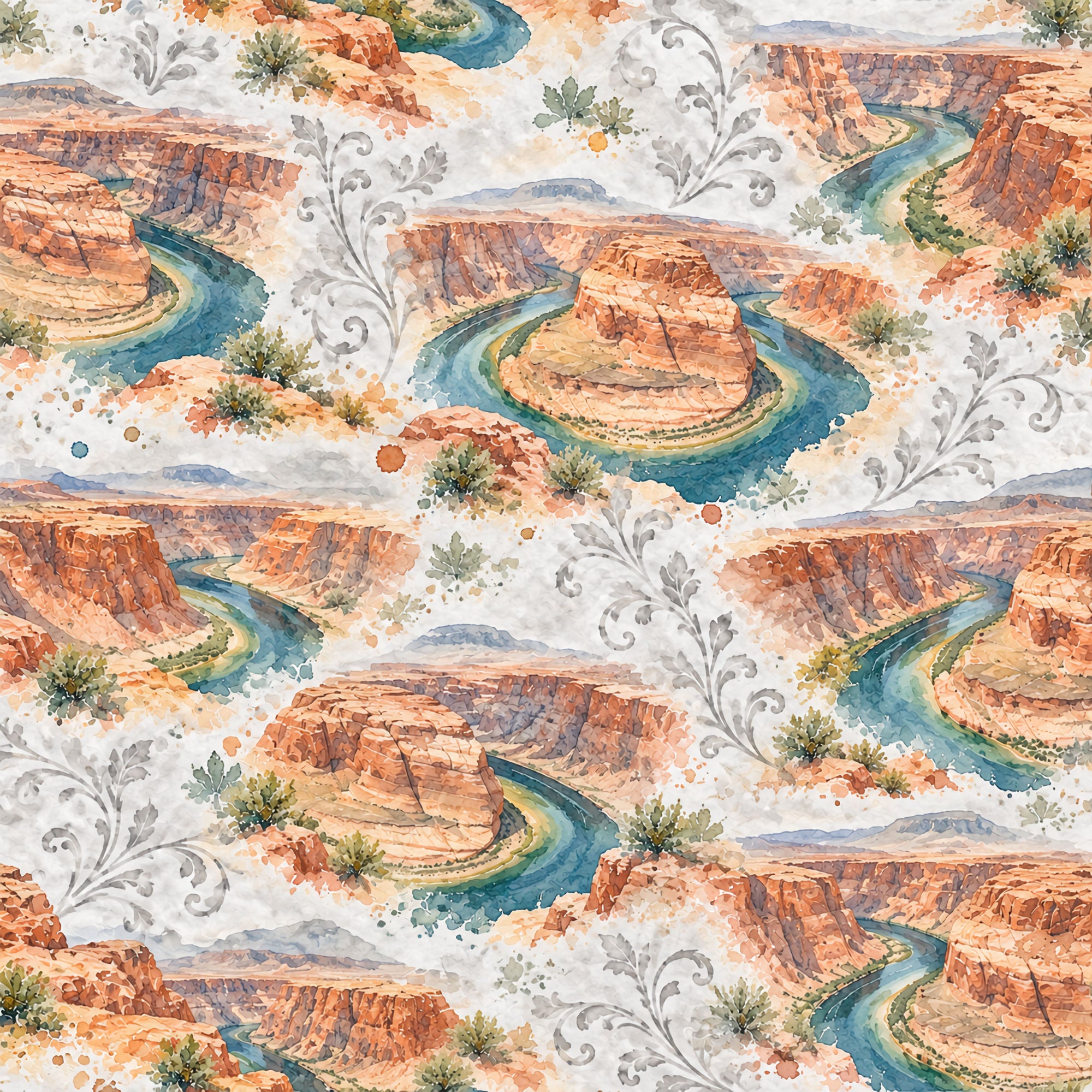 Around The World Collection Arizona Grand Canyon Horseshoe Bend 12 x 12 Double-Sided Scrapbook Paper by SSC Designs