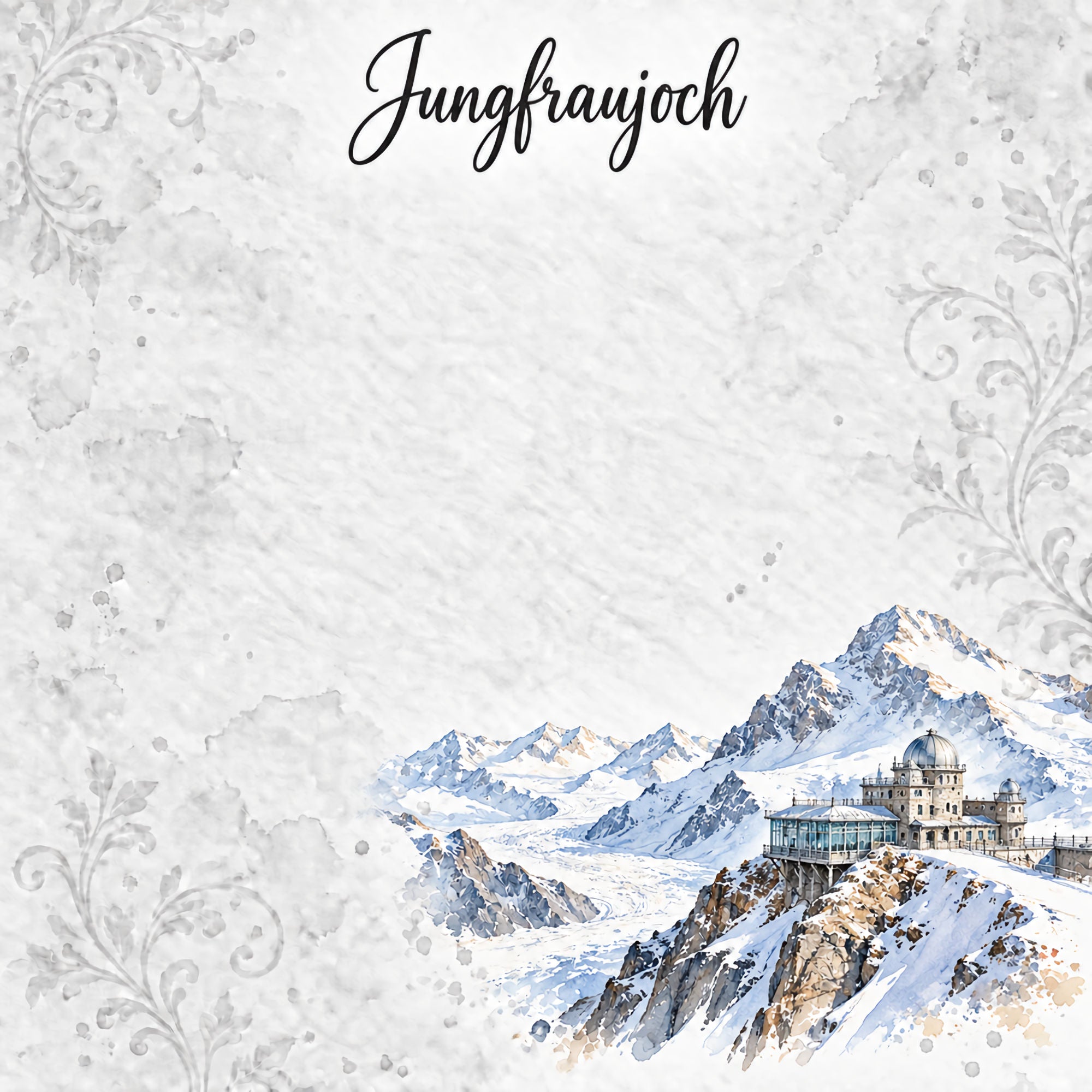 Around The World Collection Switzerland Jungfraujoch 12 x 12 Double-Sided Scrapbook Paper by SSC Designs