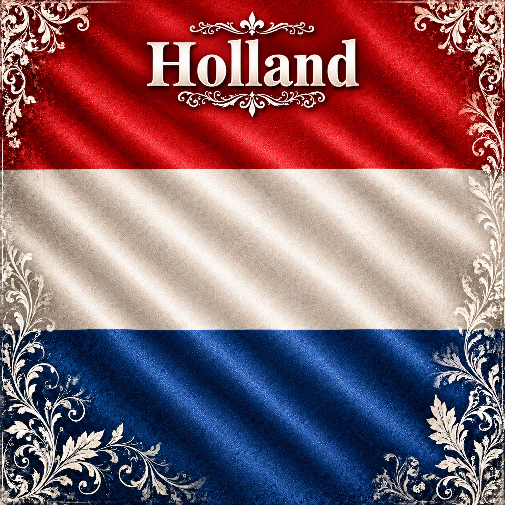 Around The World Collection Holland Flag 12 x 12 Double-Sided Scrapbook Paper by SSC Designs