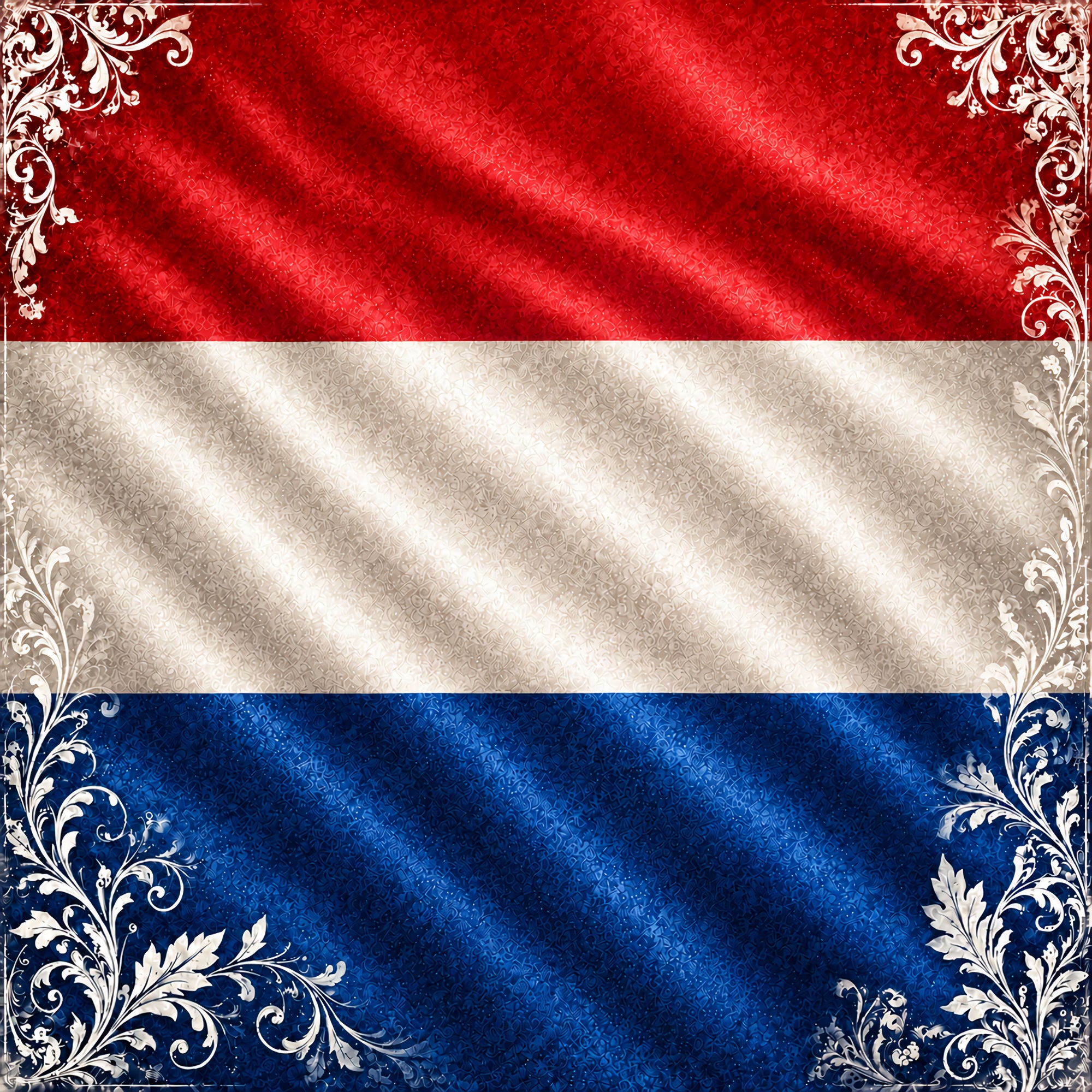 Around The World Collection Holland Flag 12 x 12 Double-Sided Scrapbook Paper by SSC Designs
