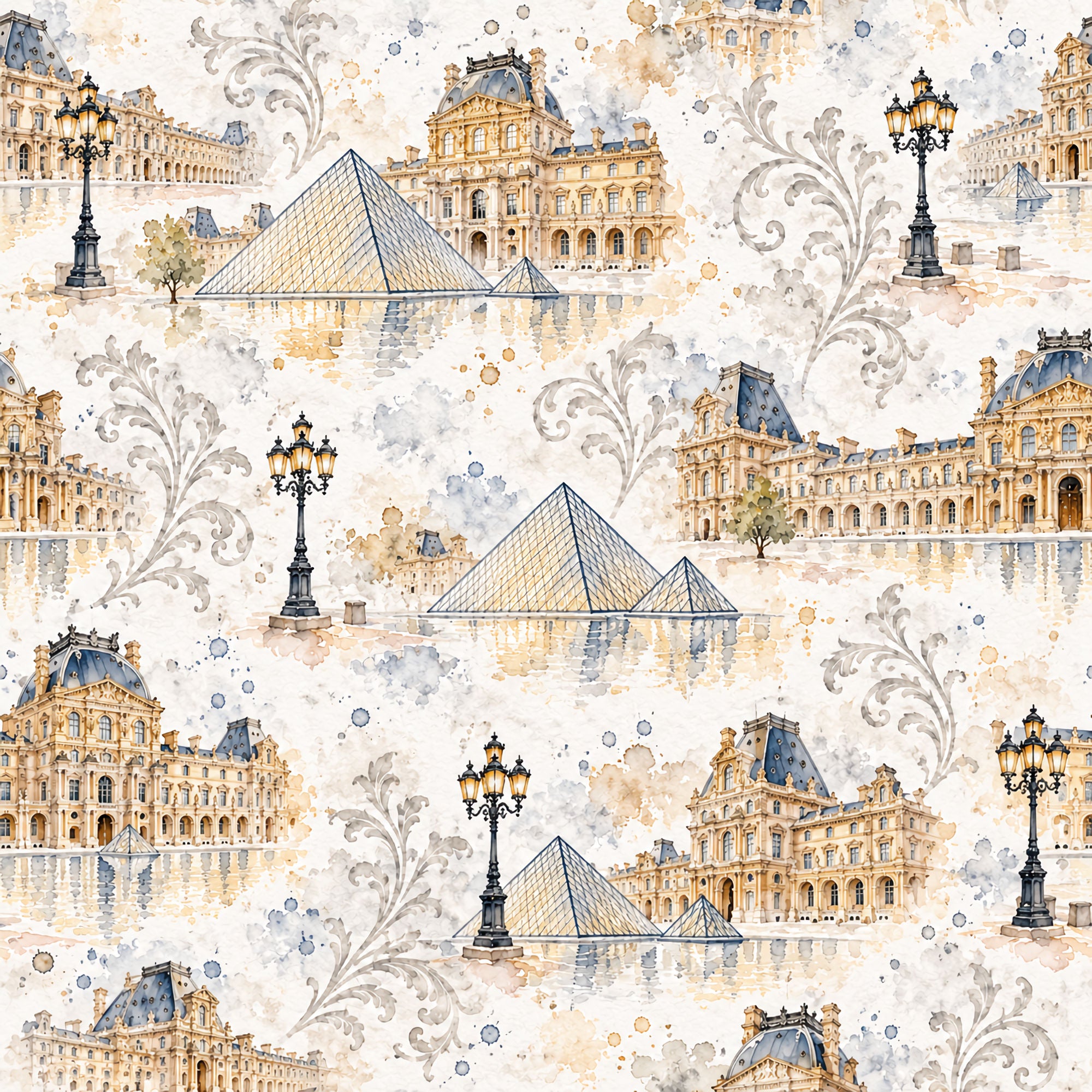 Around The World Collection France Louvre 12 x 12 Double-Sided Scrapbook Paper by SSC Designs