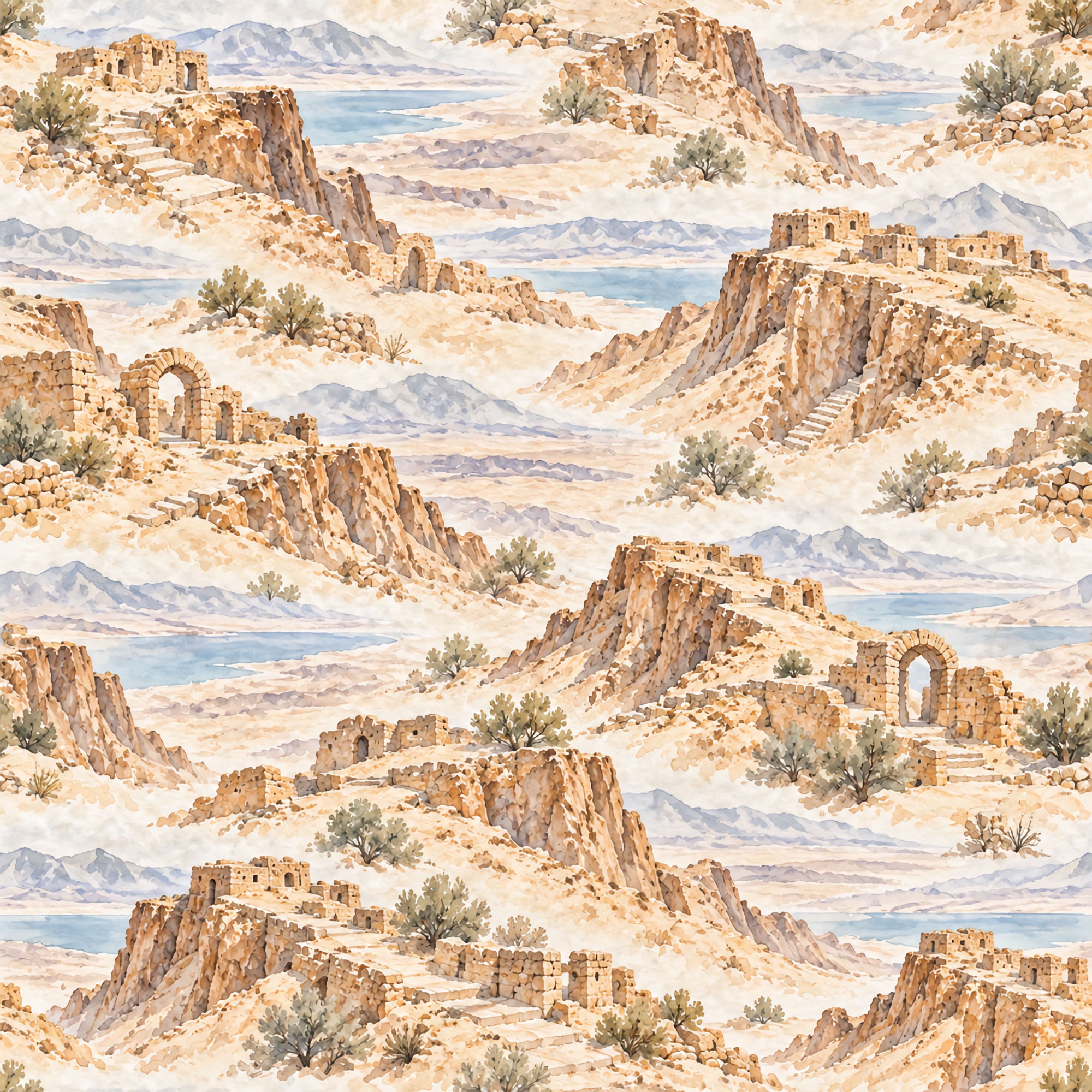 Around The World Collection Israel Masada 12 x 12 Double-Sided Scrapbook Paper by SSC Designs