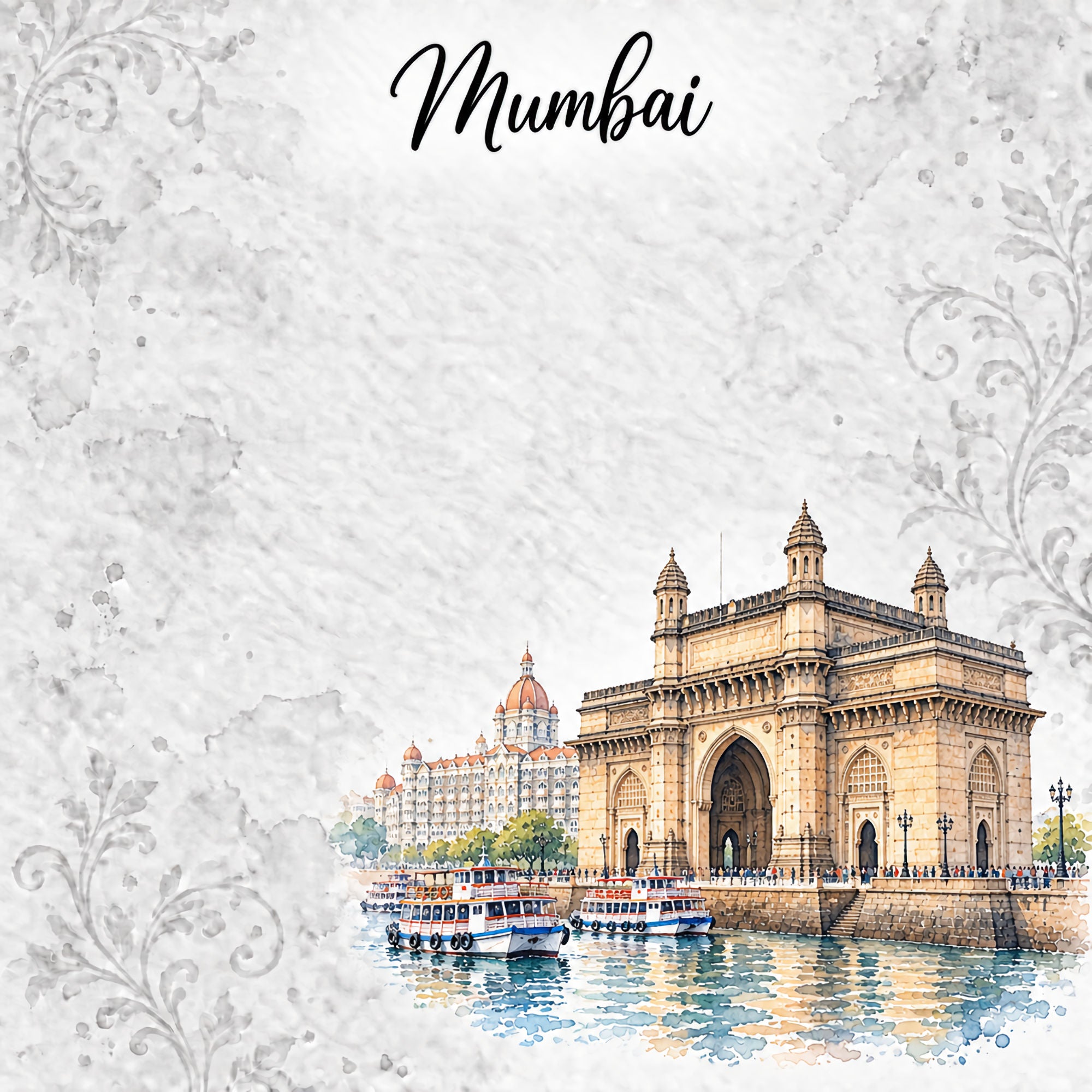 Around The World Collection India Mumbai 12 x 12 Double-Sided Scrapbook Paper by SSC Designs