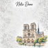 Around The World Collection France Notre Dame 12 x 12 Double-Sided Scrapbook Paper by SSC Designs