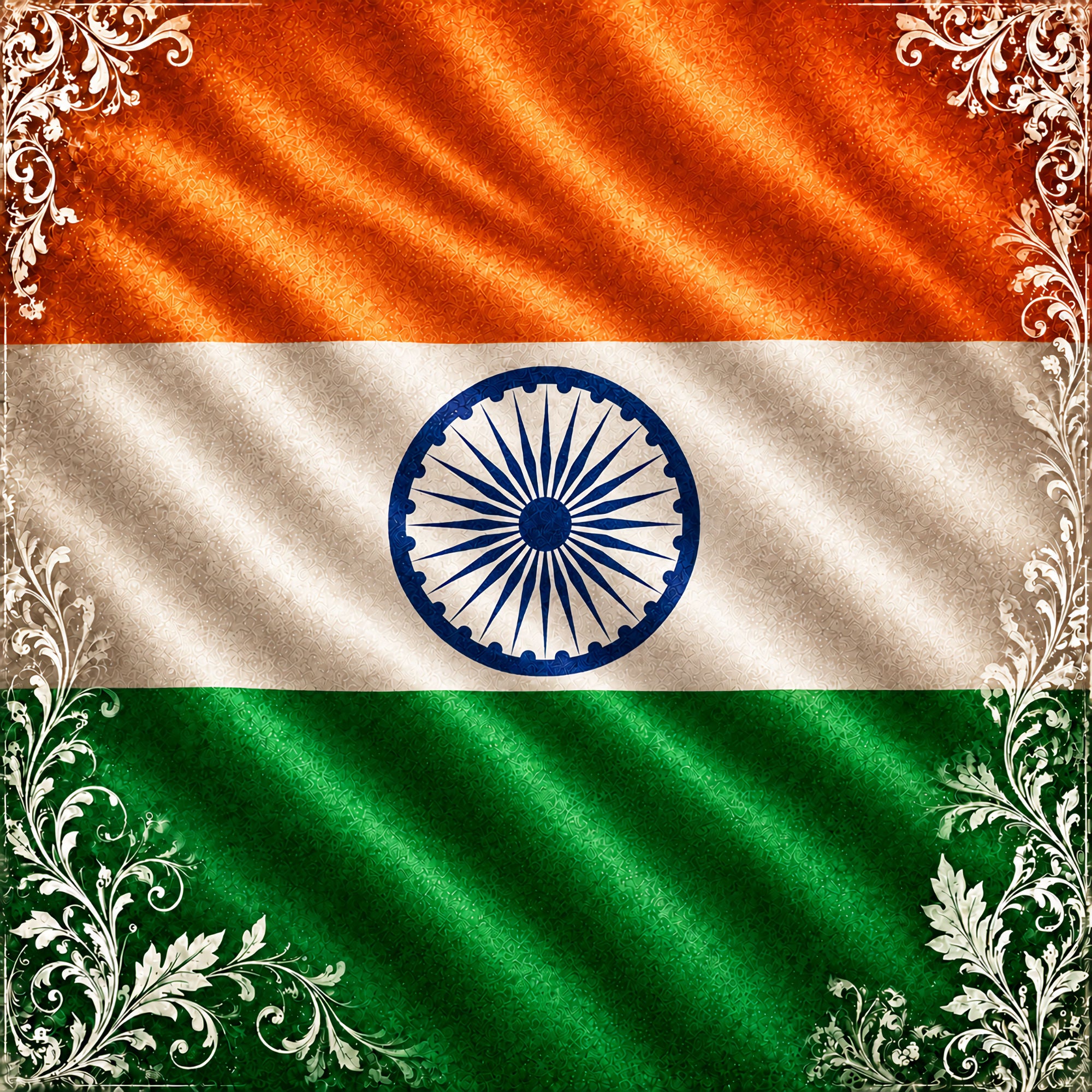 Around The World Collection India Flag 12 x 12 Double-Sided Scrapbook Paper by SSC Designs