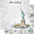 Around The World Collection New York Statue of Liberty 12 x 12 Double-Sided Scrapbook Paper by SSC Designs