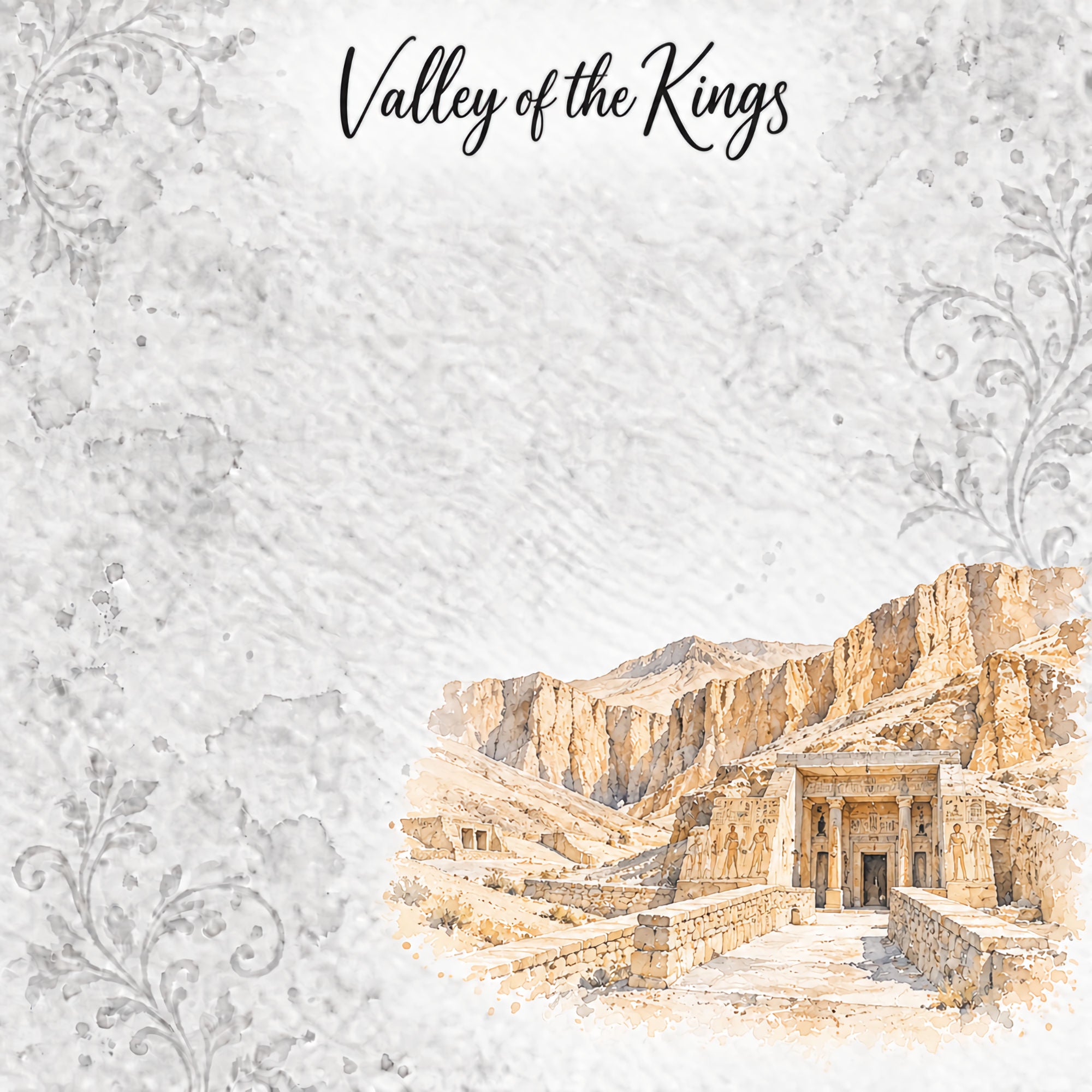 Around The World Collection Egypt Valley of the Kings 12 x 12 Double-Sided Scrapbook Paper by SSC Designs