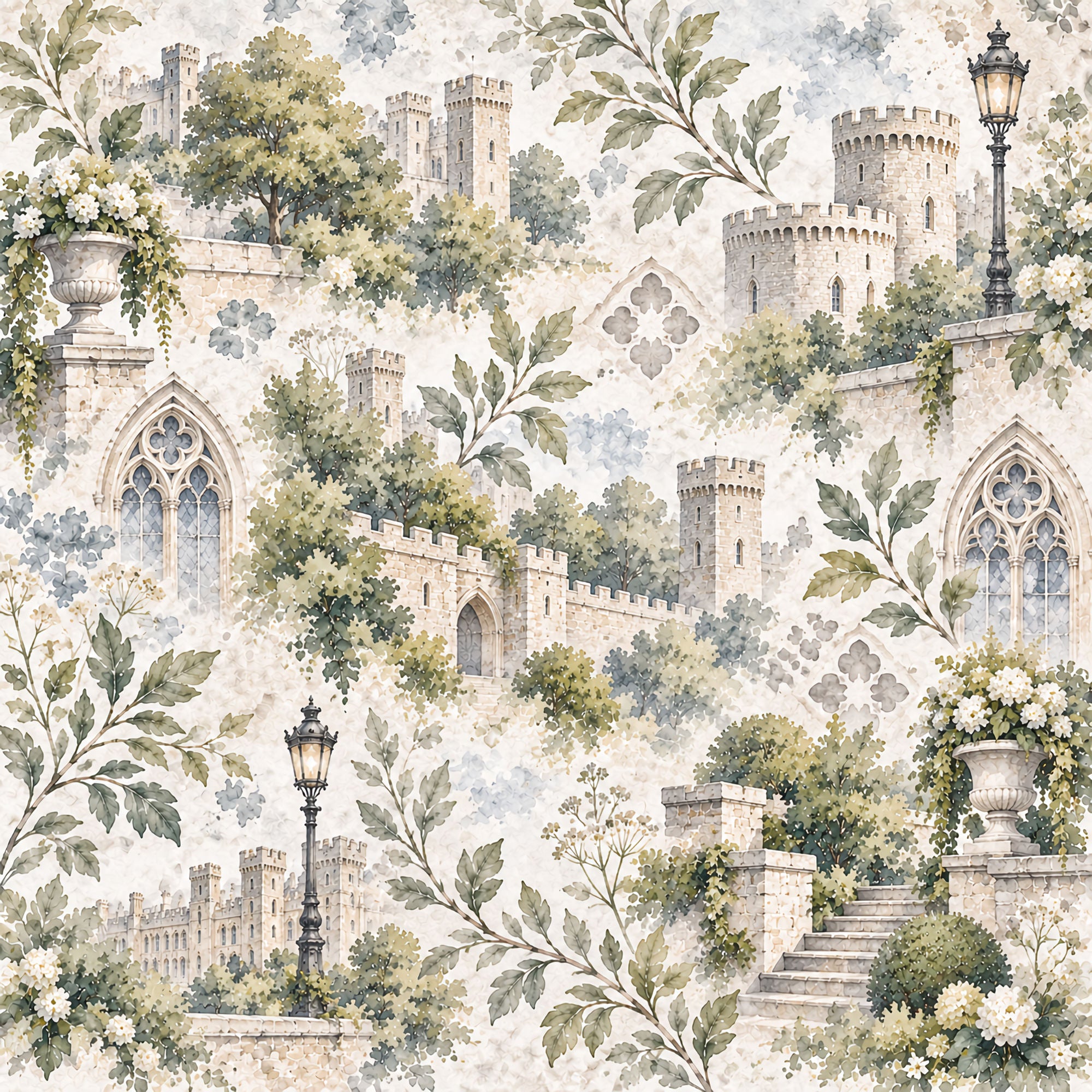 Around The World Collection United Kingdom Windsor Castle 12 x 12 Double-Sided Scrapbook Paper by SSC Designs