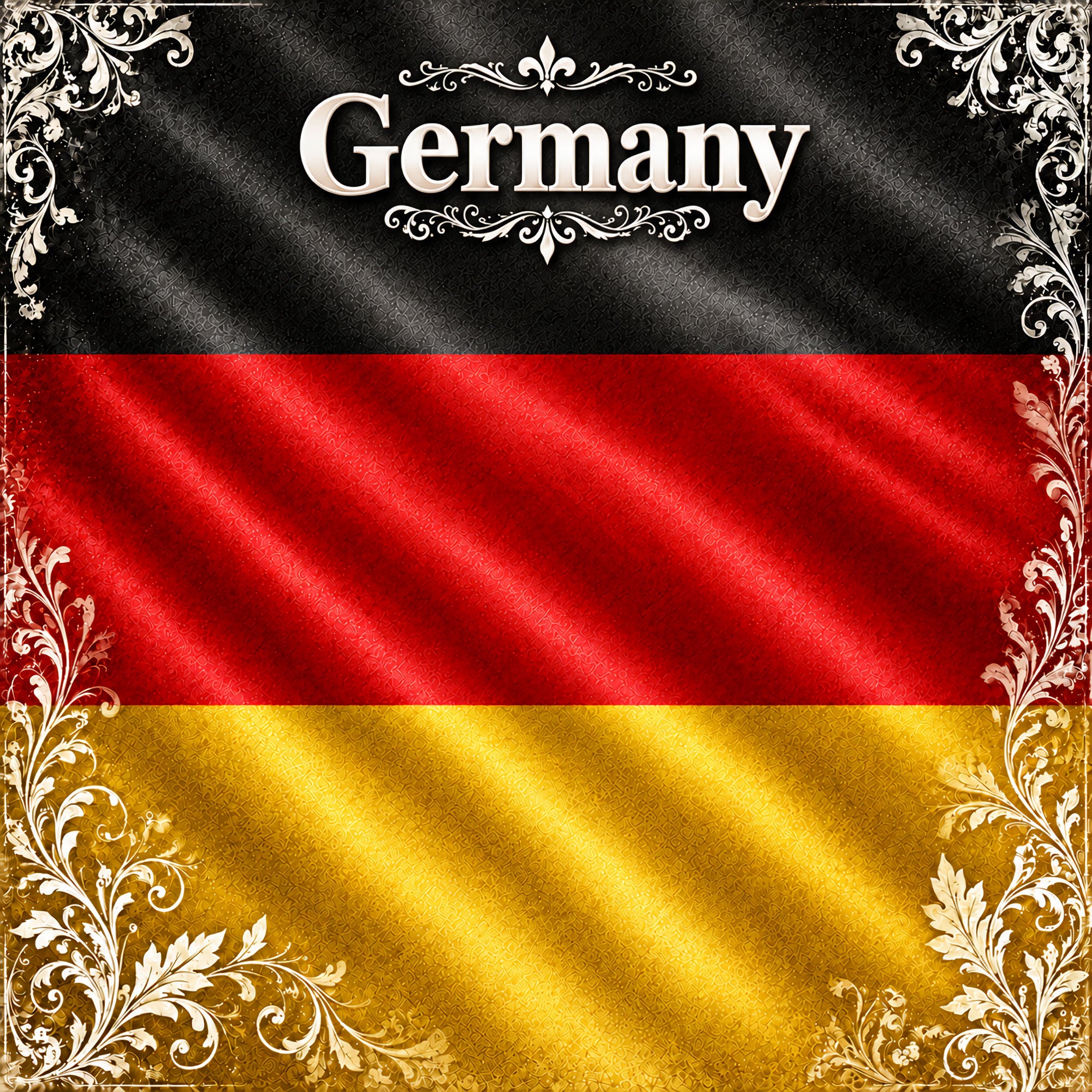 Around The World Collection Germany Flag 12 x 12 Double-Sided Scrapbook Paper by SSC Designs