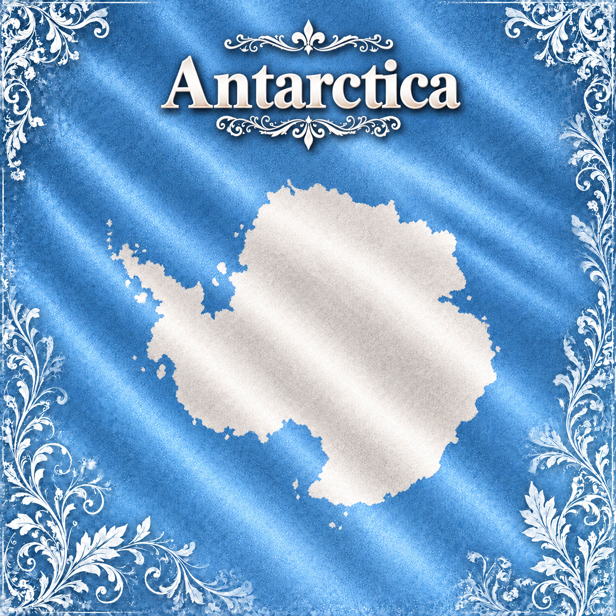 Around The World Collection Antarctica Flag 12 x 12 Double-Sided Scrapbook Paper by SSC Designs