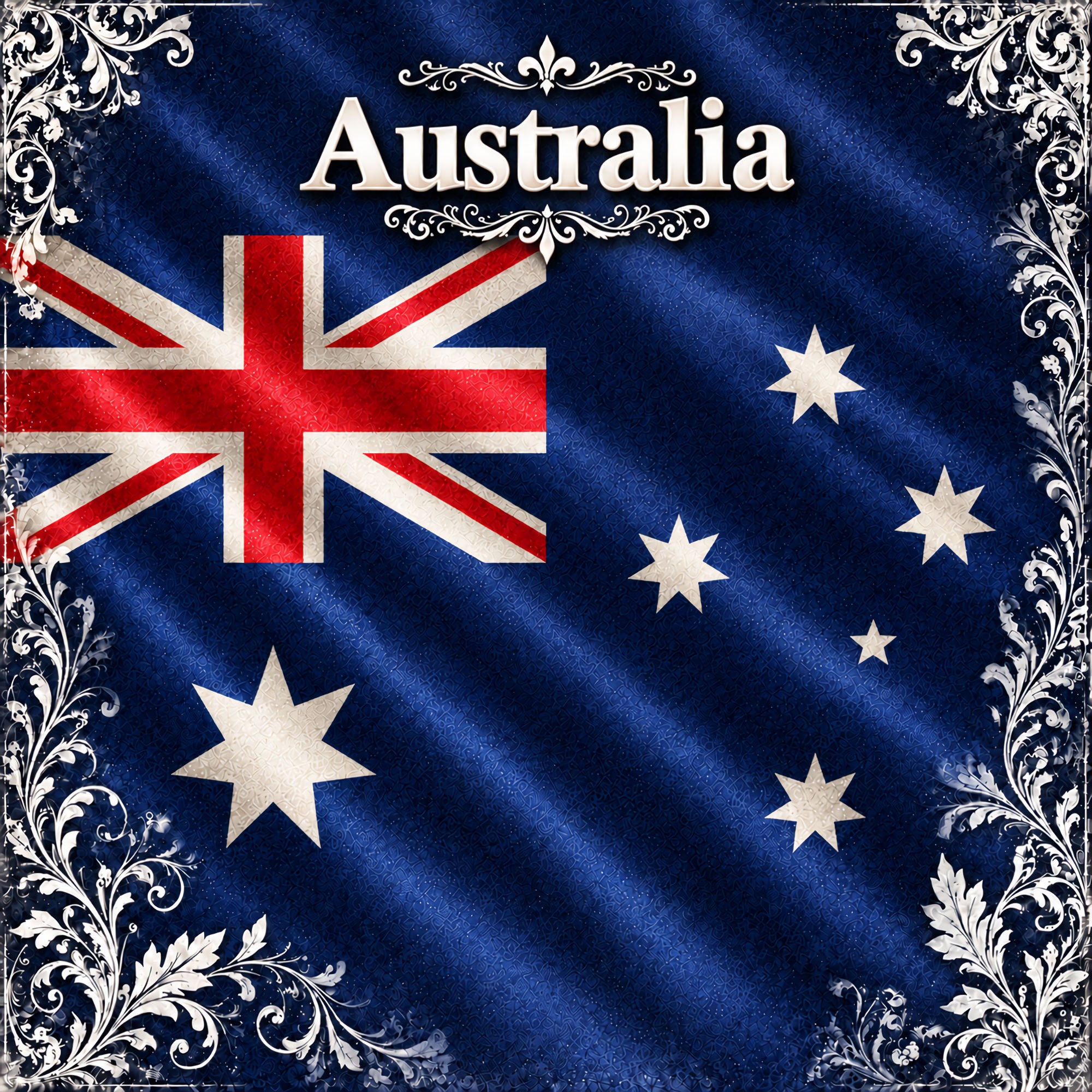 Around The World Collection Australia Flag 12 x 12 Double-Sided Scrapbook Paper by SSC Designs