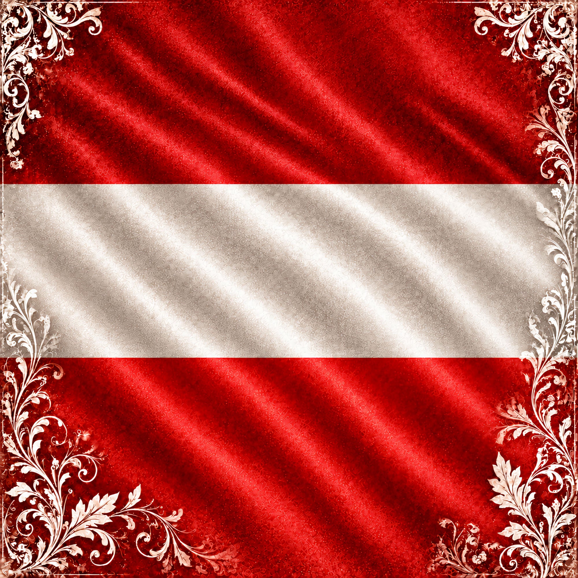 Around The World Collection Austria Flag 12 x 12 Double-Sided Scrapbook Paper by SSC Designs