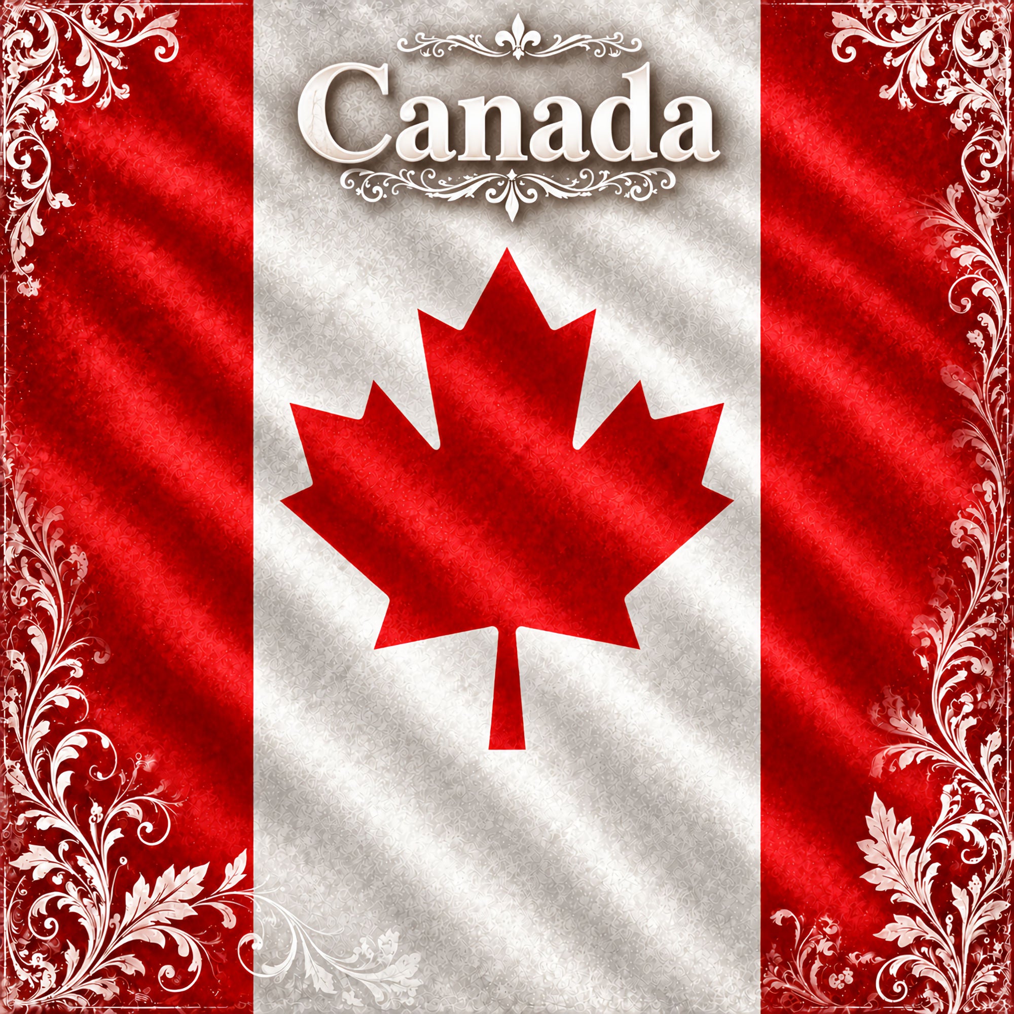 Around The World Collection Canada Flag 12 x 12 Double-Sided Scrapbook Paper by SSC Designs