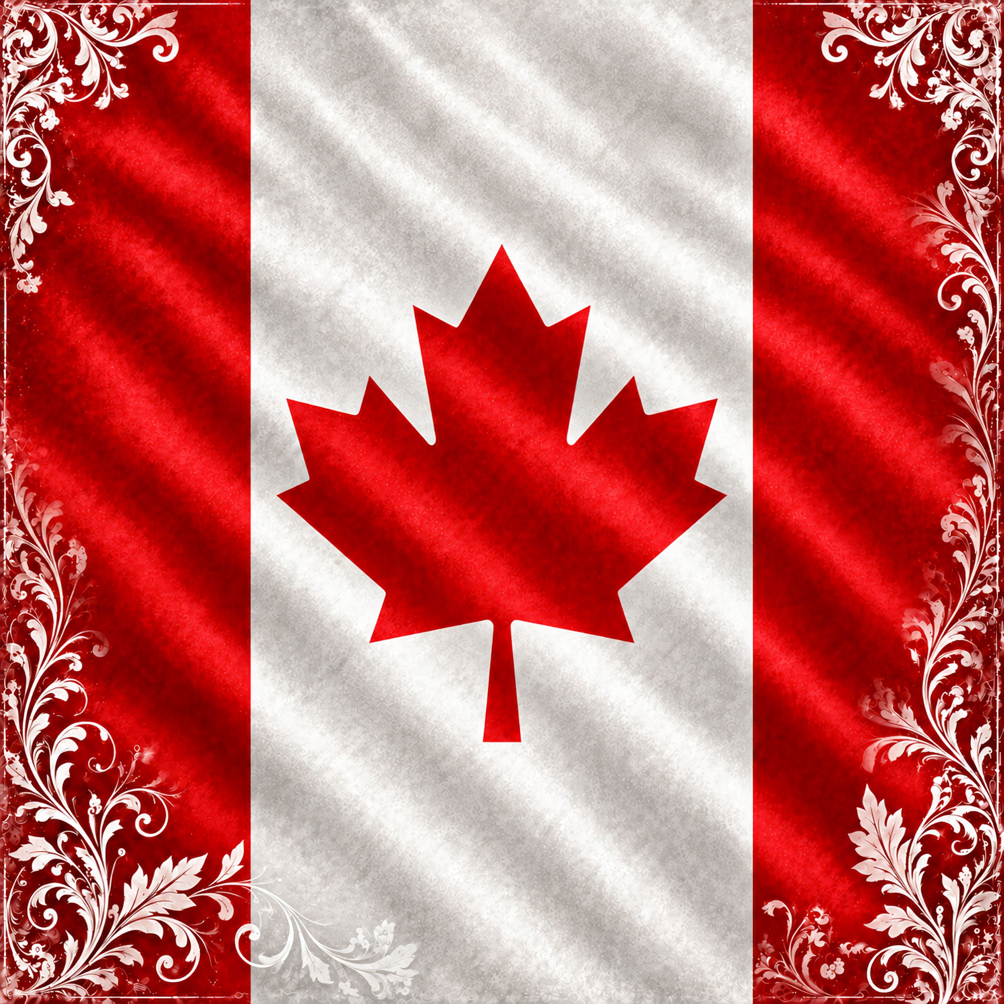 Around The World Collection Canada Flag 12 x 12 Double-Sided Scrapbook Paper by SSC Designs