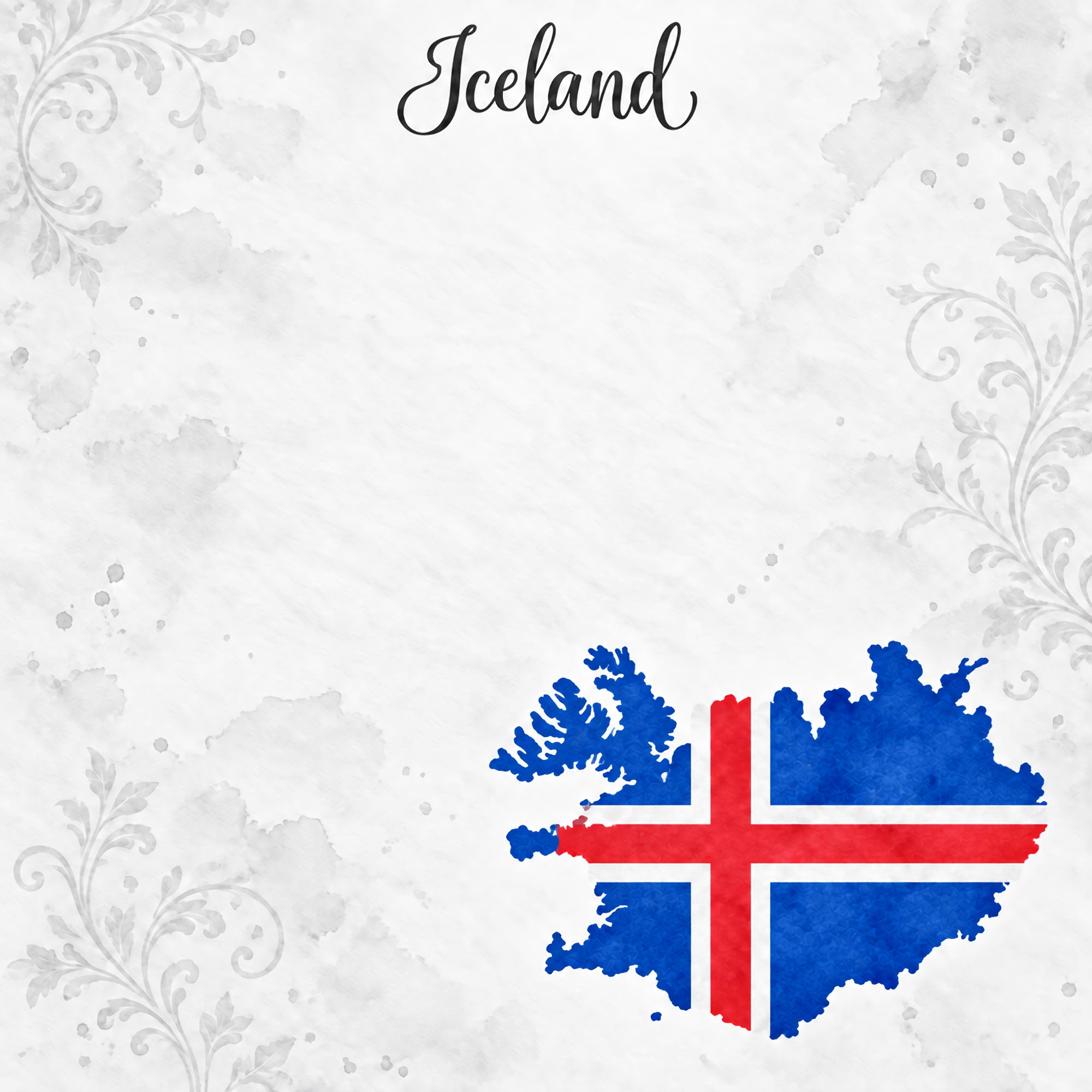 Around The World Collection Iceland Reykjavik 12 x 12 Double-Sided Scrapbook Paper by SSC Designs