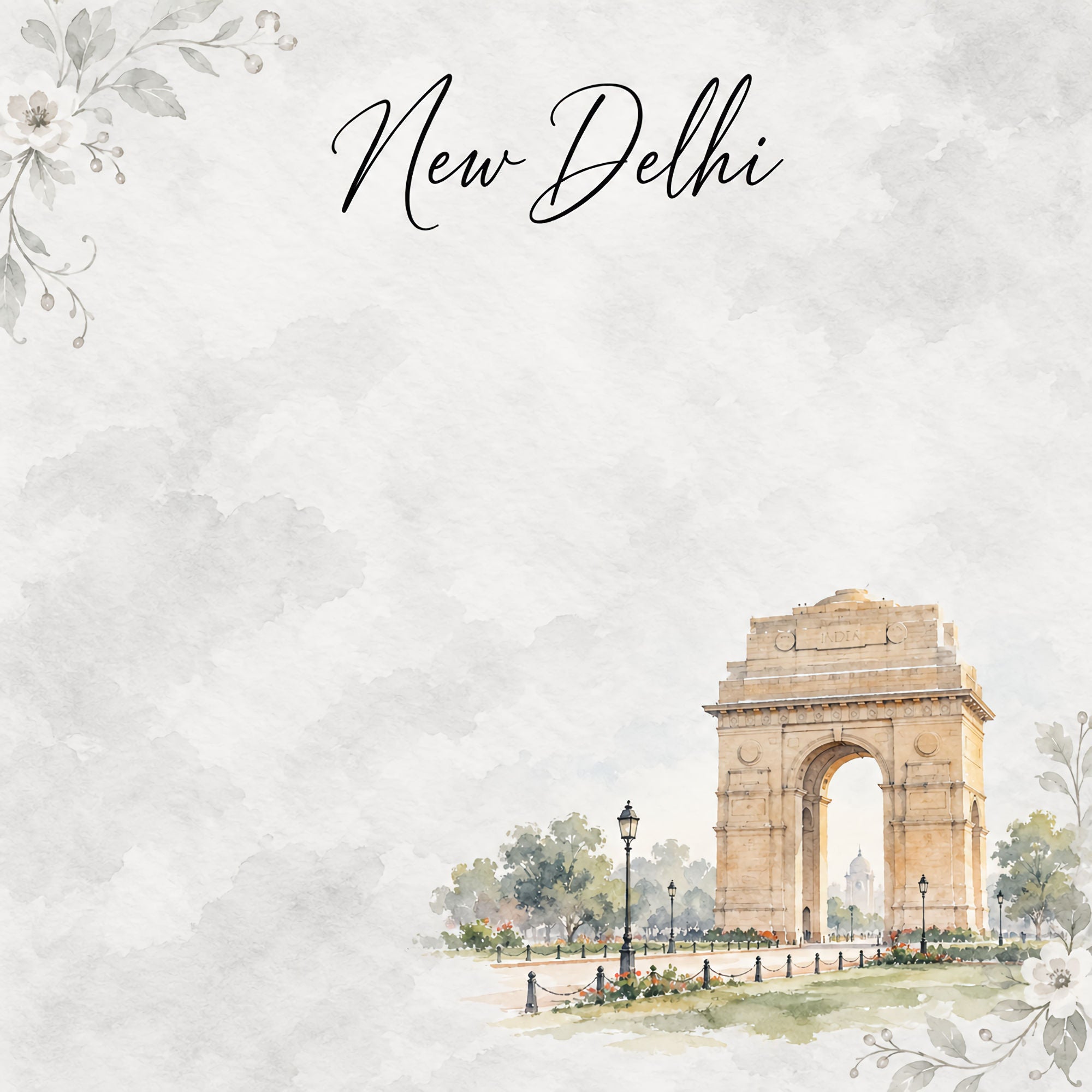 Around The World Collection India New Delhi 12 x 12 Double-Sided Scrapbook Paper by SSC Designs