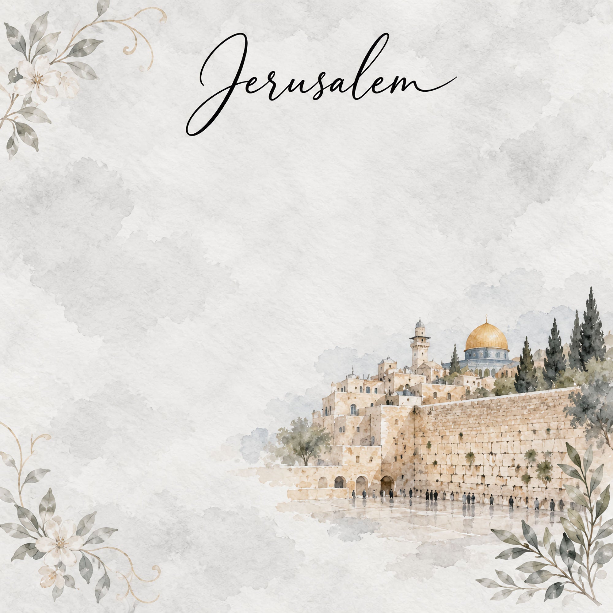 Around The World Collection Israel Jerusalem 12 x 12 Double-Sided Scrapbook Paper by SSC Designs