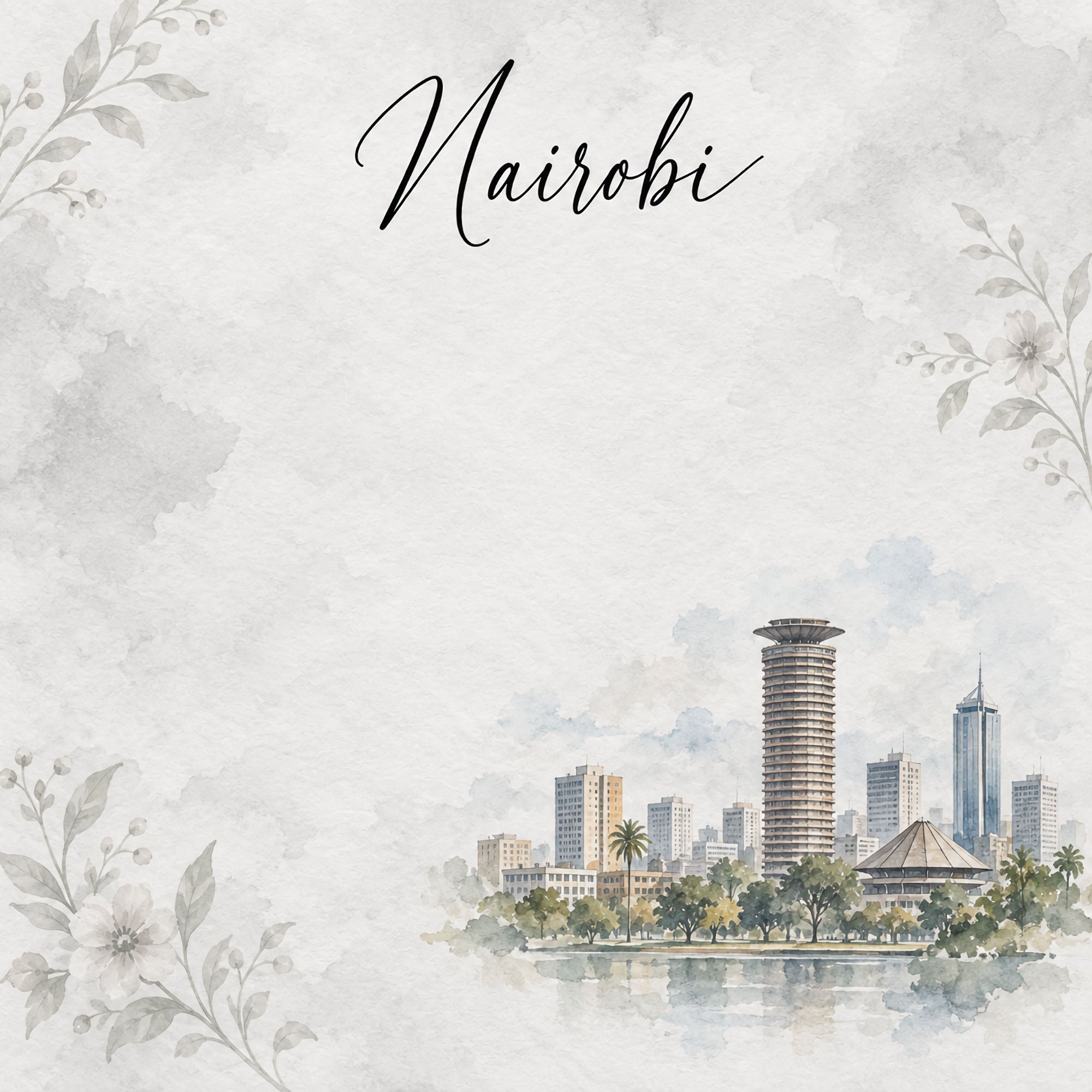 Around The World Collection Kenya  Nairobi 12 x 12 Double-Sided Scrapbook Paper by SSC Designs